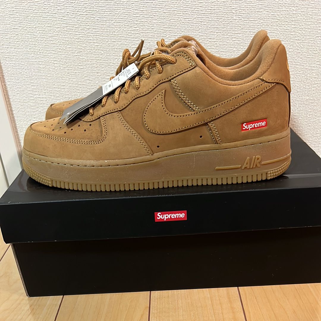 Supreme × Nike Air Force 1 Low "Flax/Wheat"