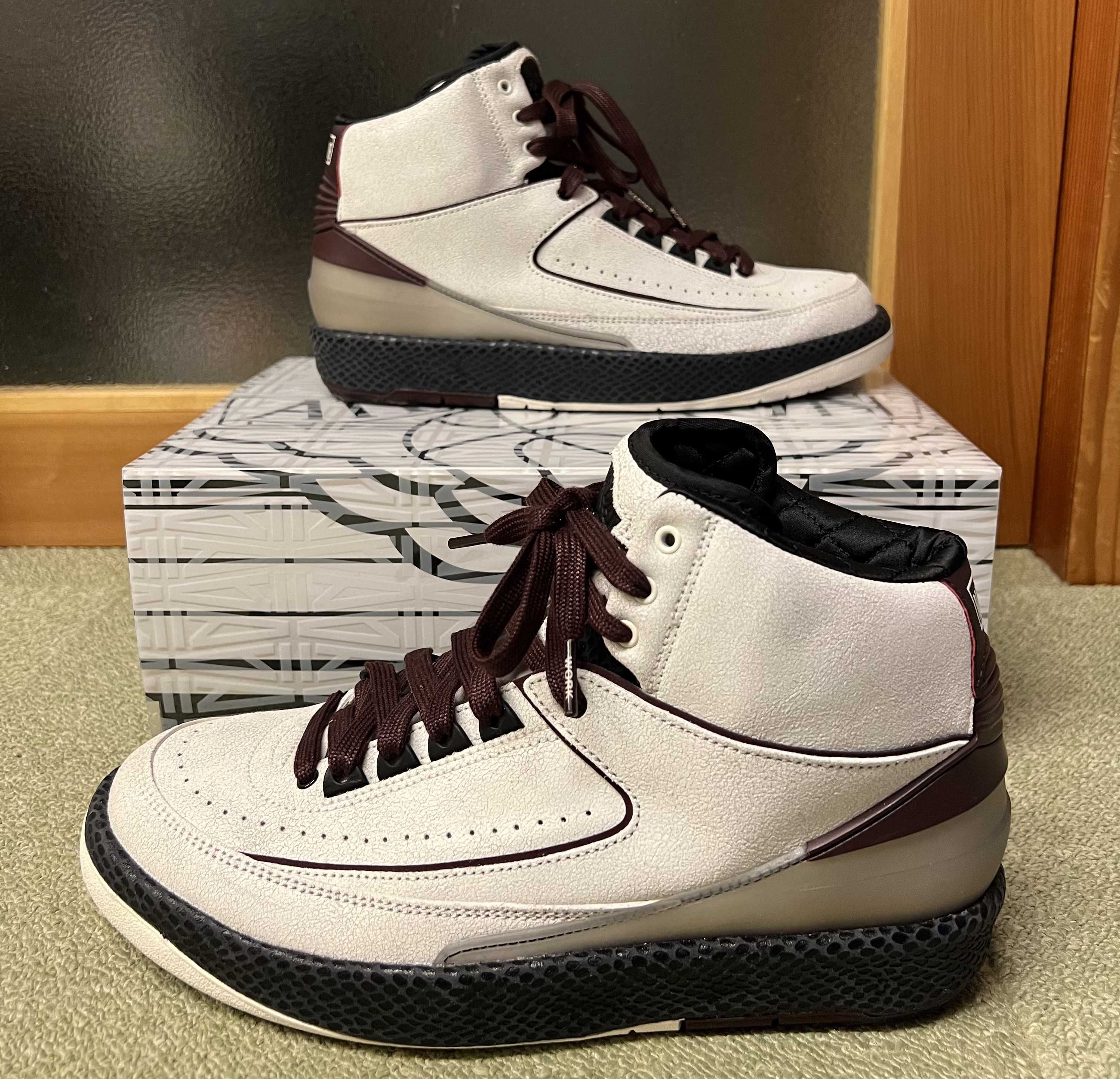 A Ma Maniere × Nike Air Jordan 2 "Airness/Sail and Burgundy"