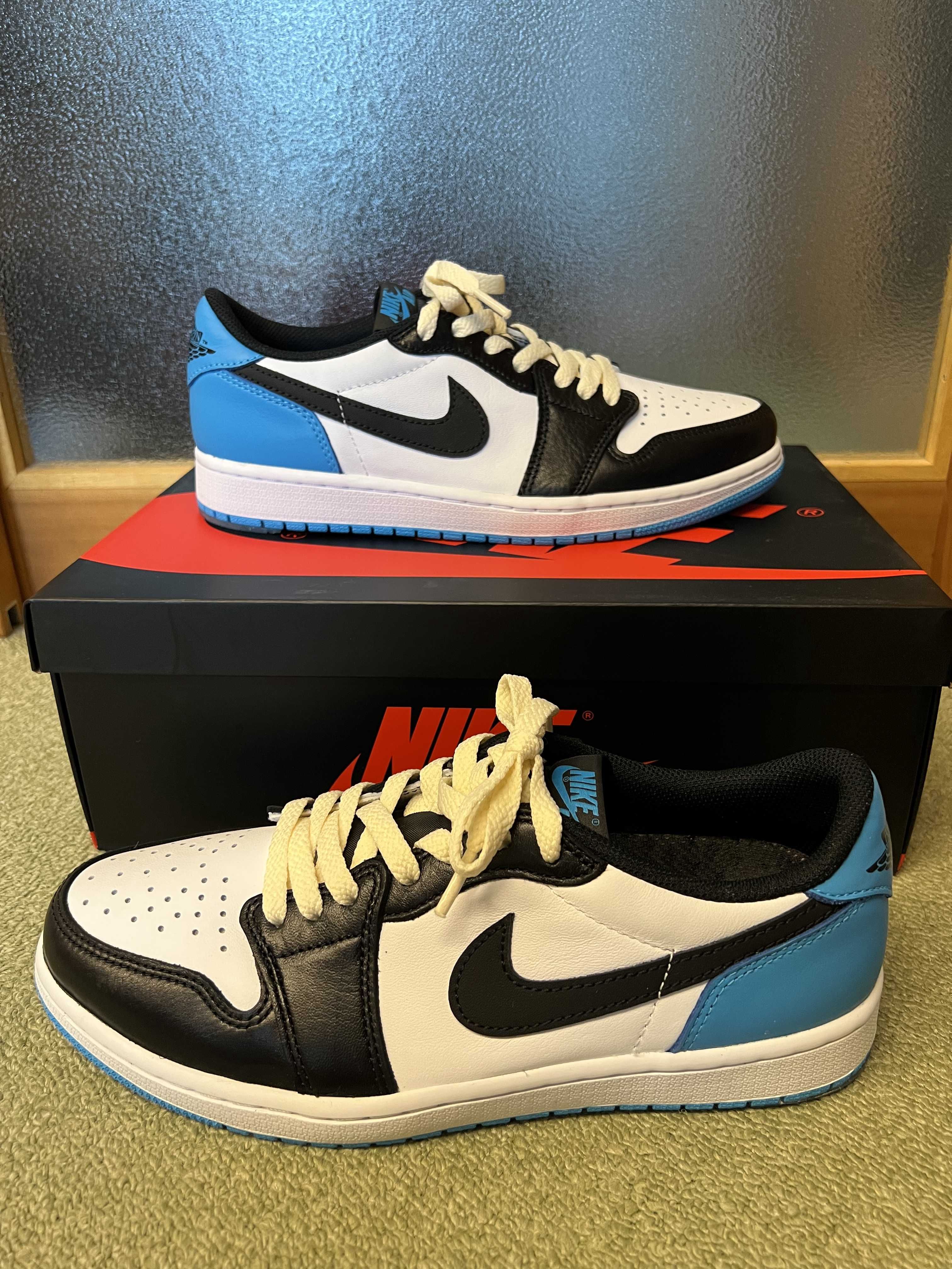 Nike Air Jordan 1 Low OG "Black and Dark Powder Blue/UNC"