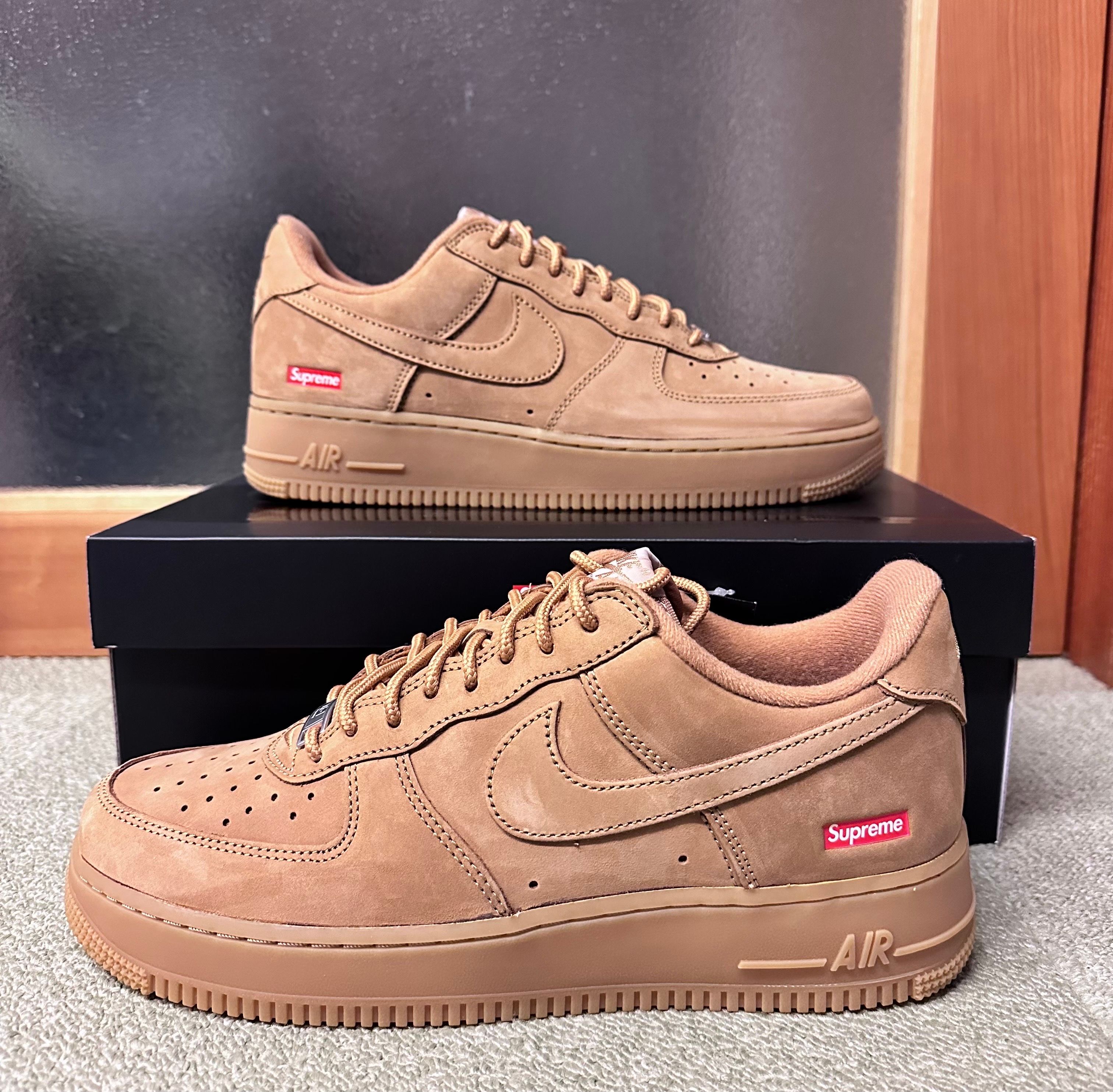 Supreme × Nike Air Force 1 Low "Flax/Wheat"