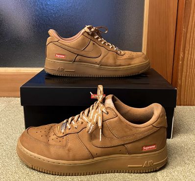 Supreme × Nike Air Force 1 Low "Flax/Wheat"