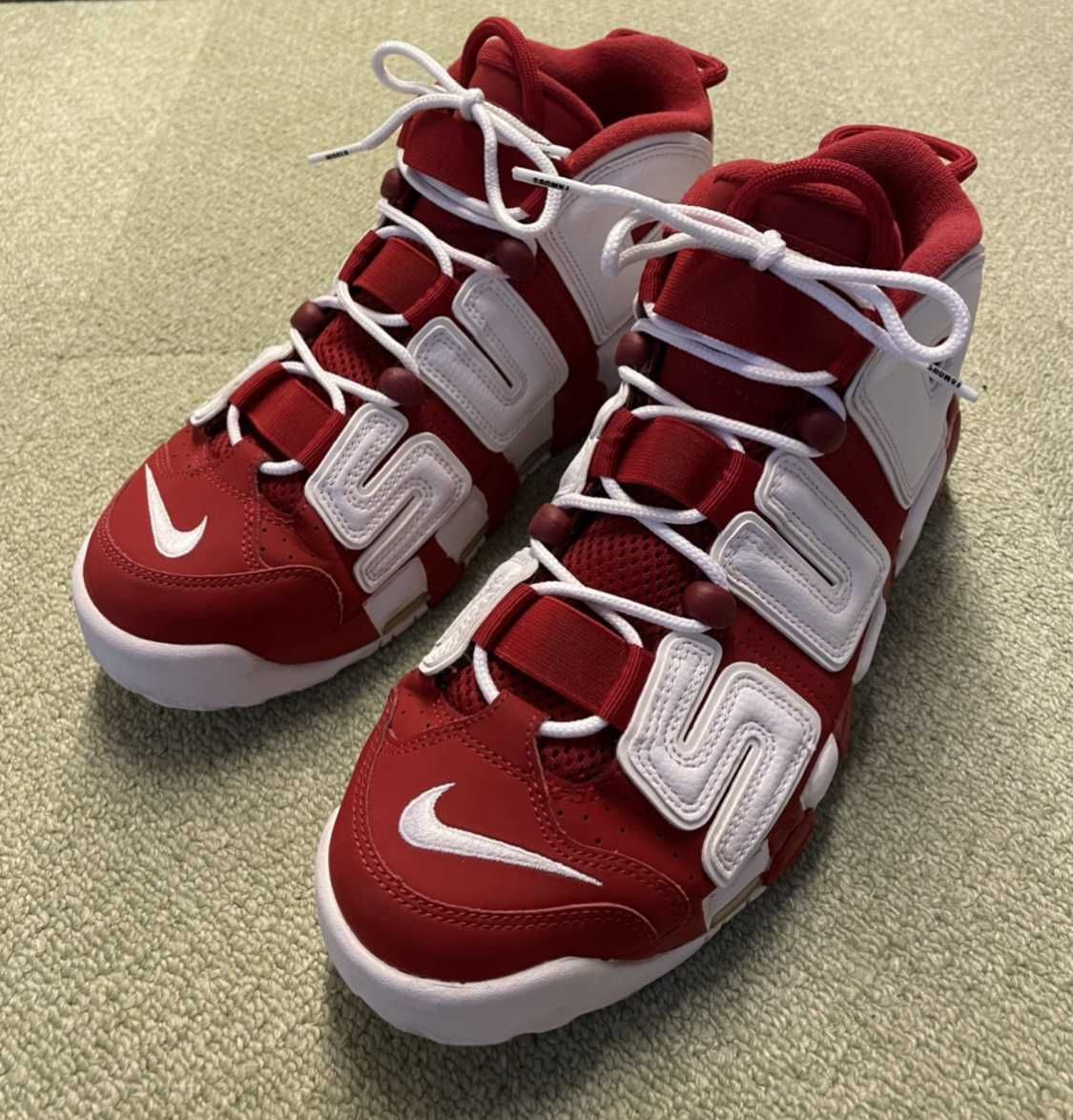 Supreme × Nike Air More Uptempo "White/Red"