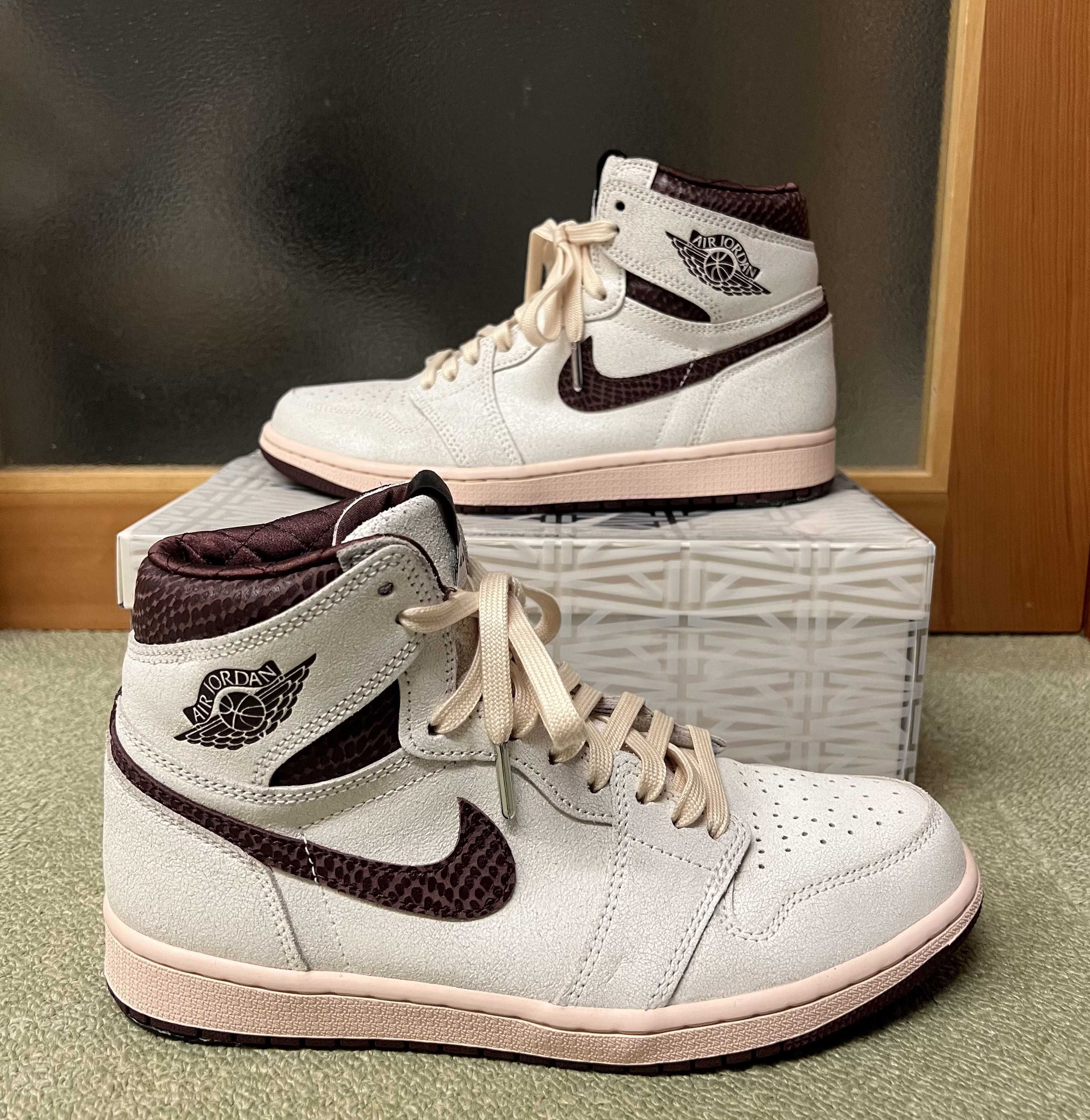 A Ma Maniere × Nike Air Jordan 1 Retro High OG "Sail and Burgundy"