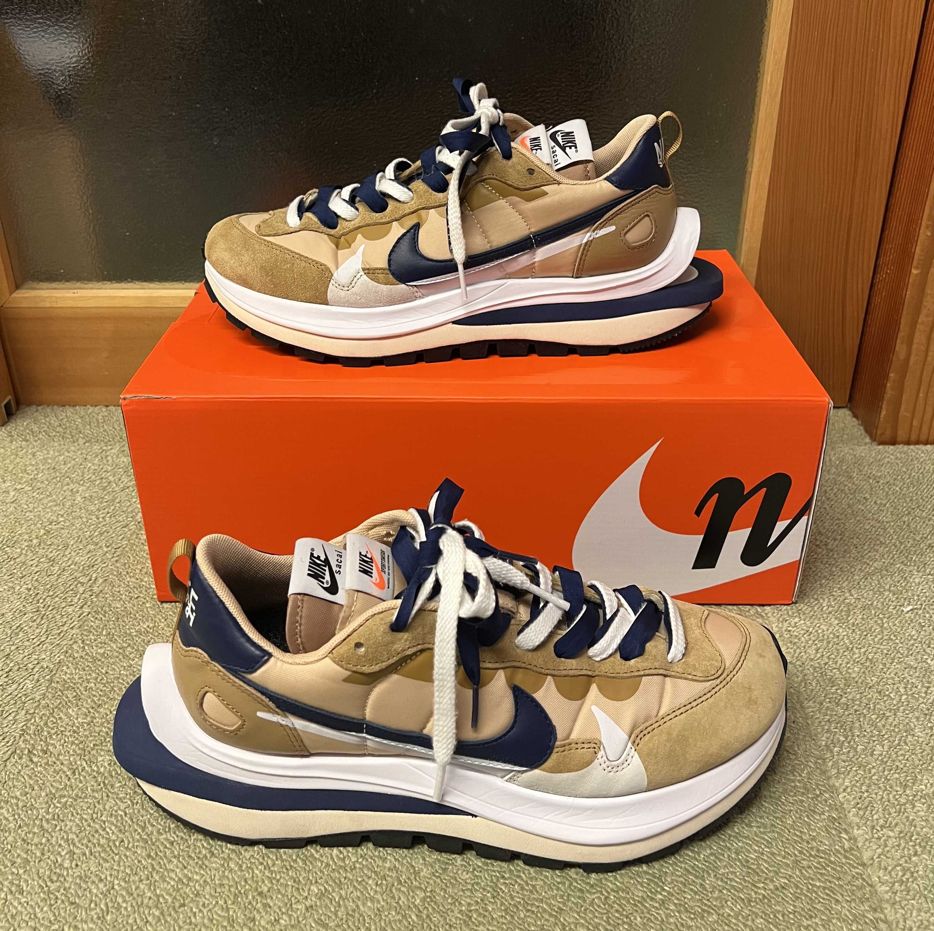 Sacai × Nike Vapor Waffle "Sesame And Blue Void"