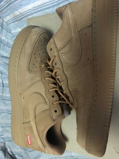 Supreme × Nike Air Force 1 Low "Flax/Wheat"