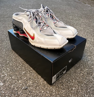 Martine Rose × Nike Women's Shox MR4 "White/Varsity Red"