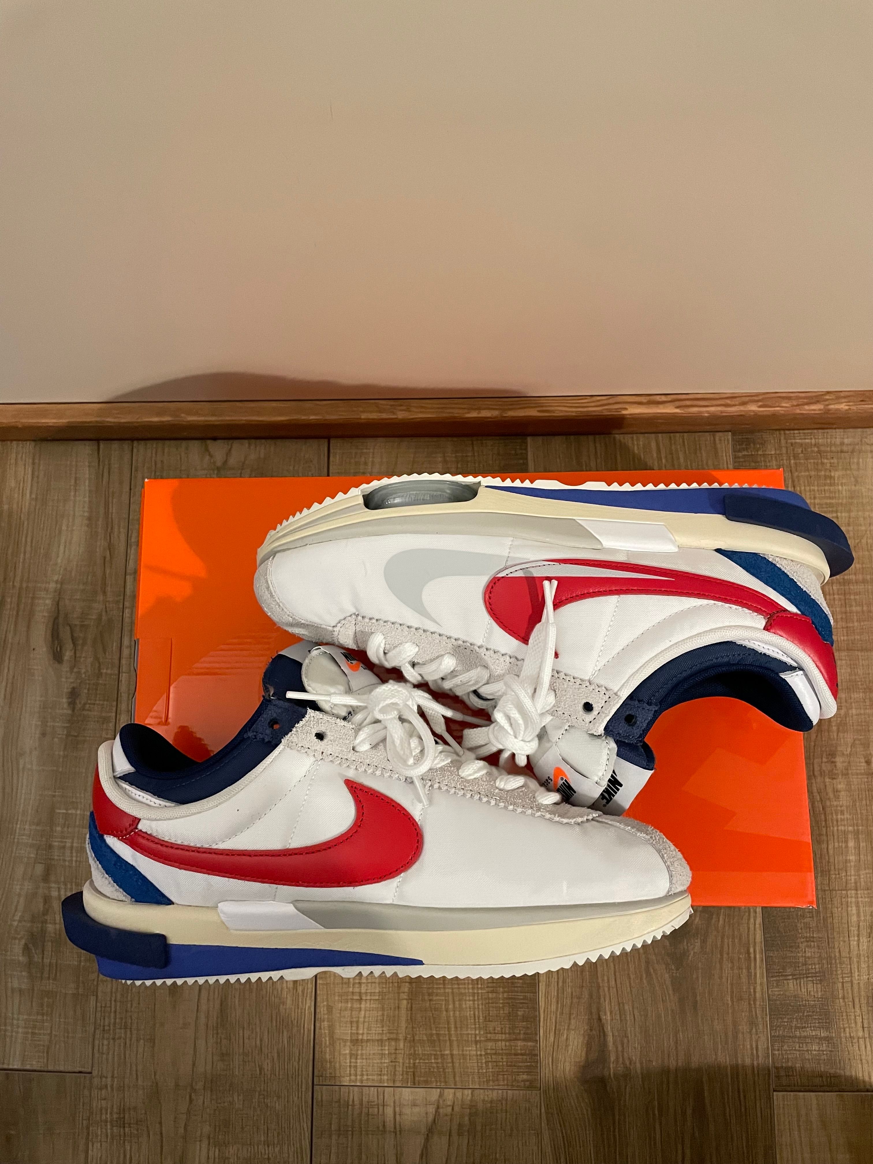 sacai × Nike Zoom Cortez "White and University Red"