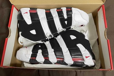 NIKE AIR MORE UPTEMPO "WHITE/BLACK/UNIVERSITY RED"(2020)