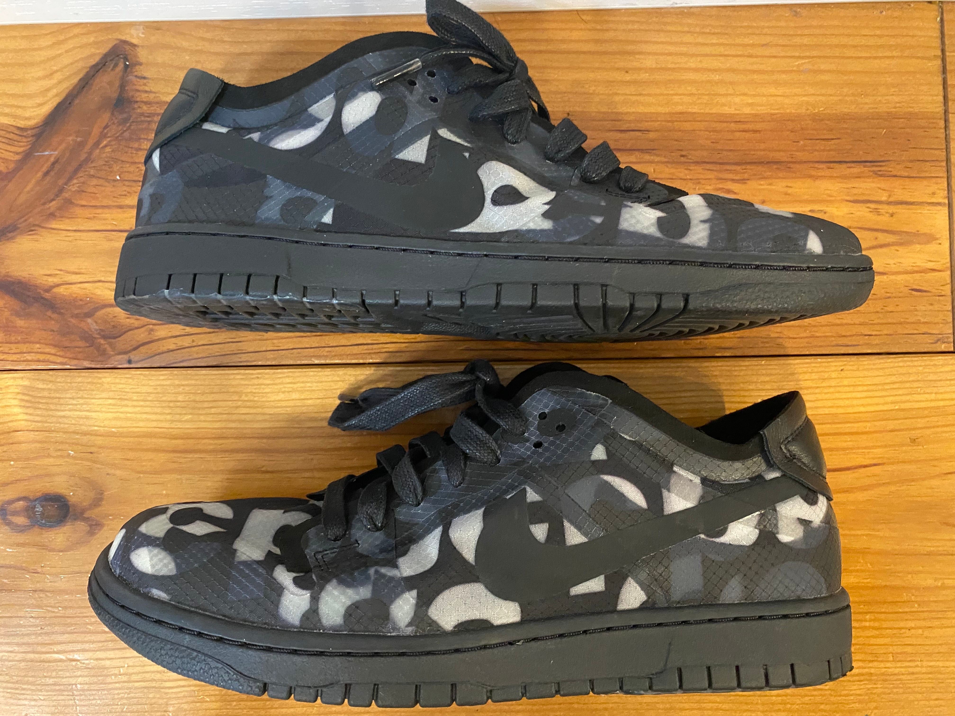 COMME des GARCONS × NIKE DUNK LOW Women's "BLACK/BLACK"