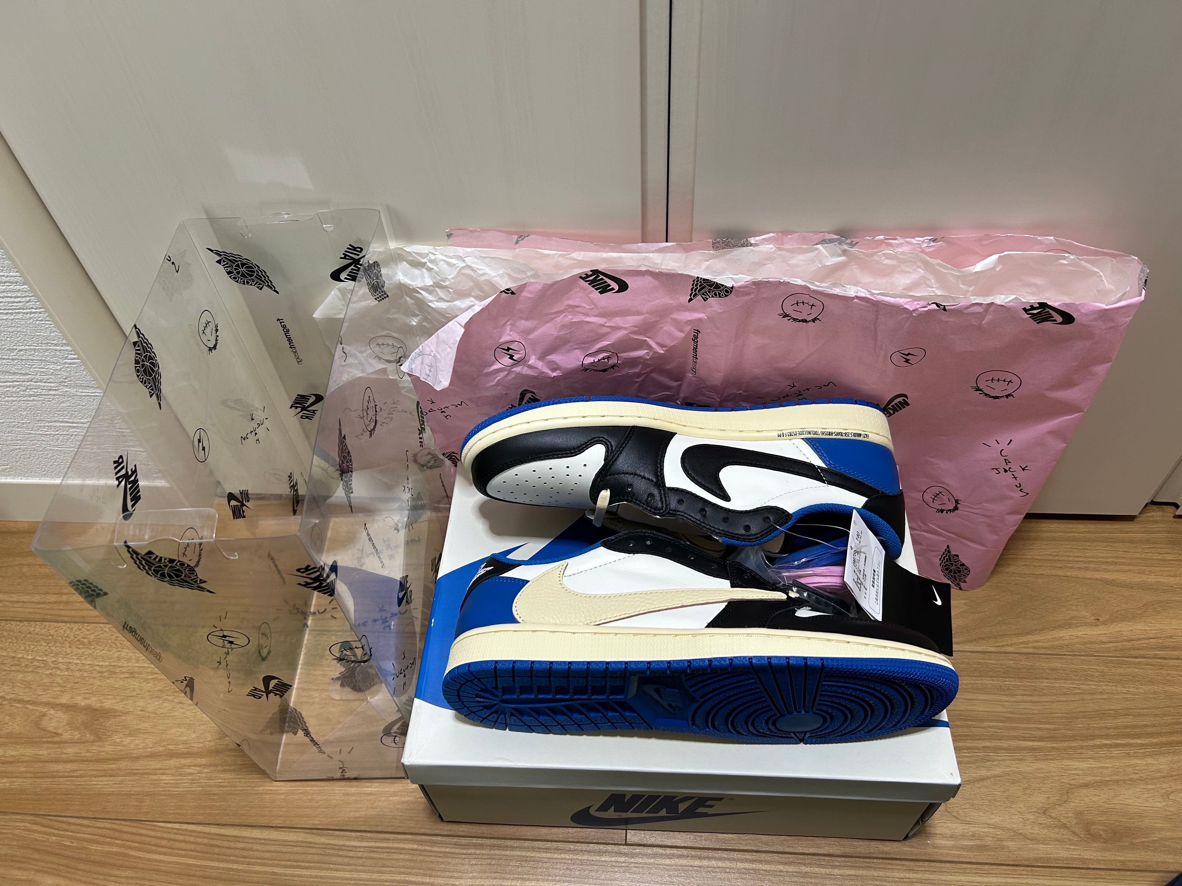 Travis Scott × fragment design × Nike Air Jordan 1 Low OG SP "Military Blue"