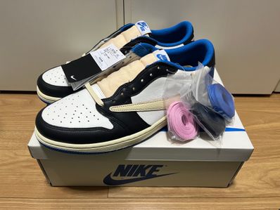 Travis Scott × fragment design × Nike Air Jordan 1 Low OG SP "Military Blue"