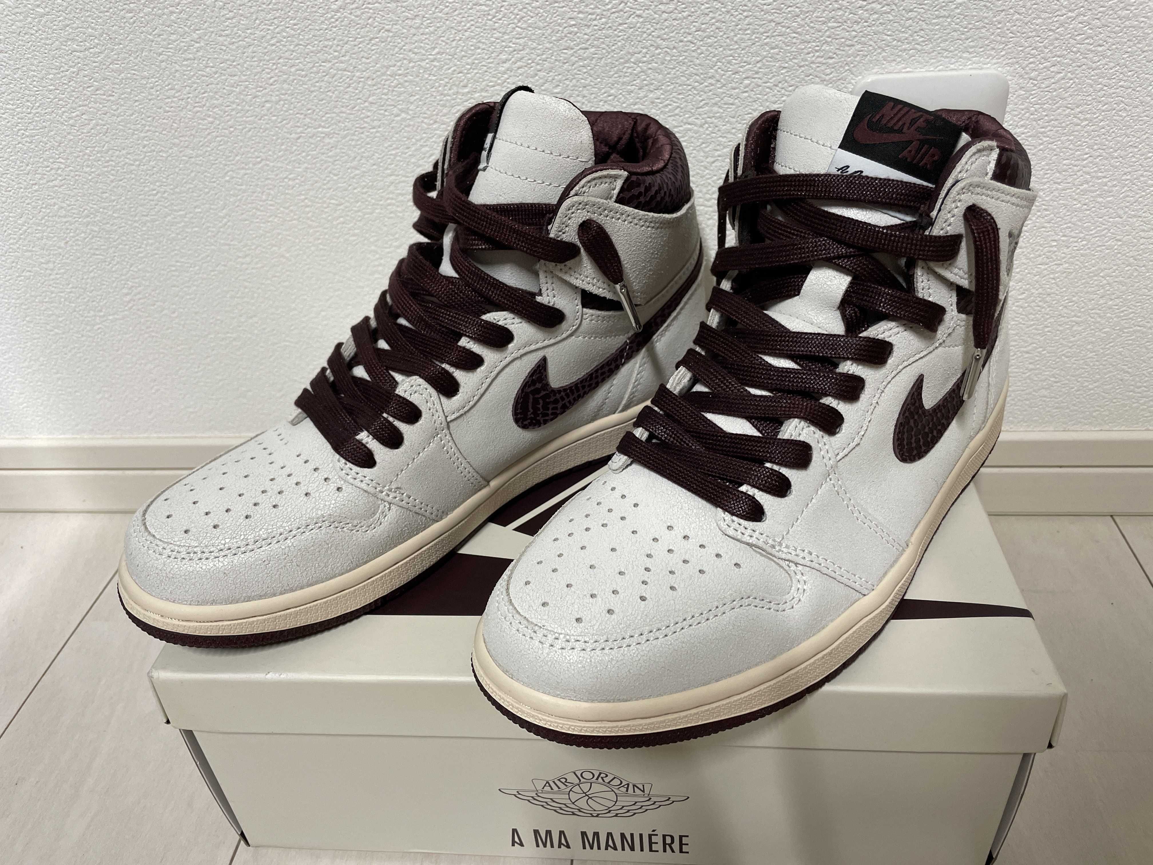 A Ma Maniere × Nike Air Jordan 1 Retro High OG "Sail and Burgundy"
