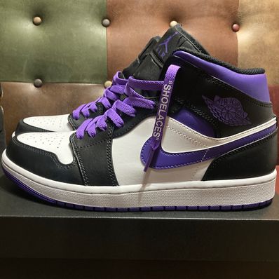 Nike Air Jordan 1 Mid "Black/Court Purple"