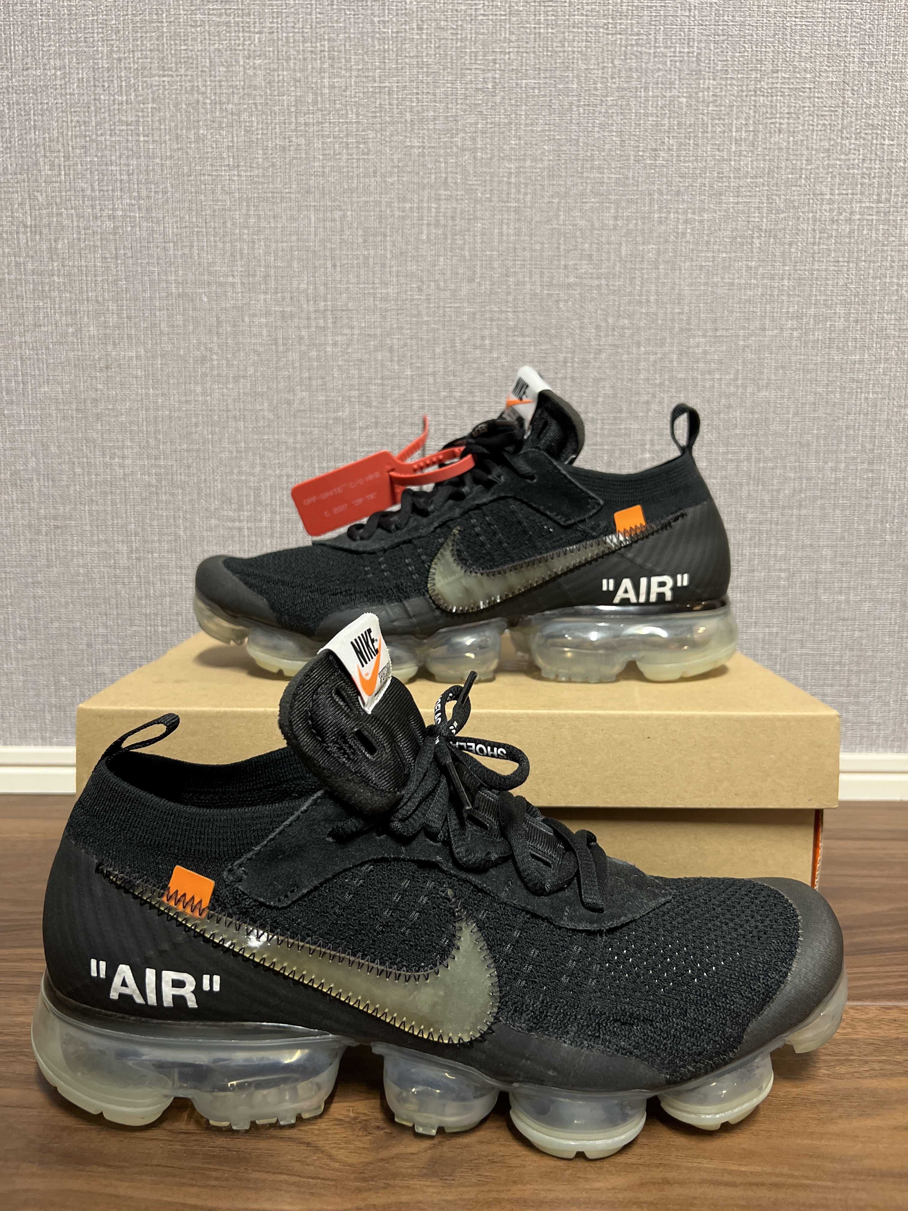 Off-White × Nike Air Vapormax "Black/Total Orange/Clear"