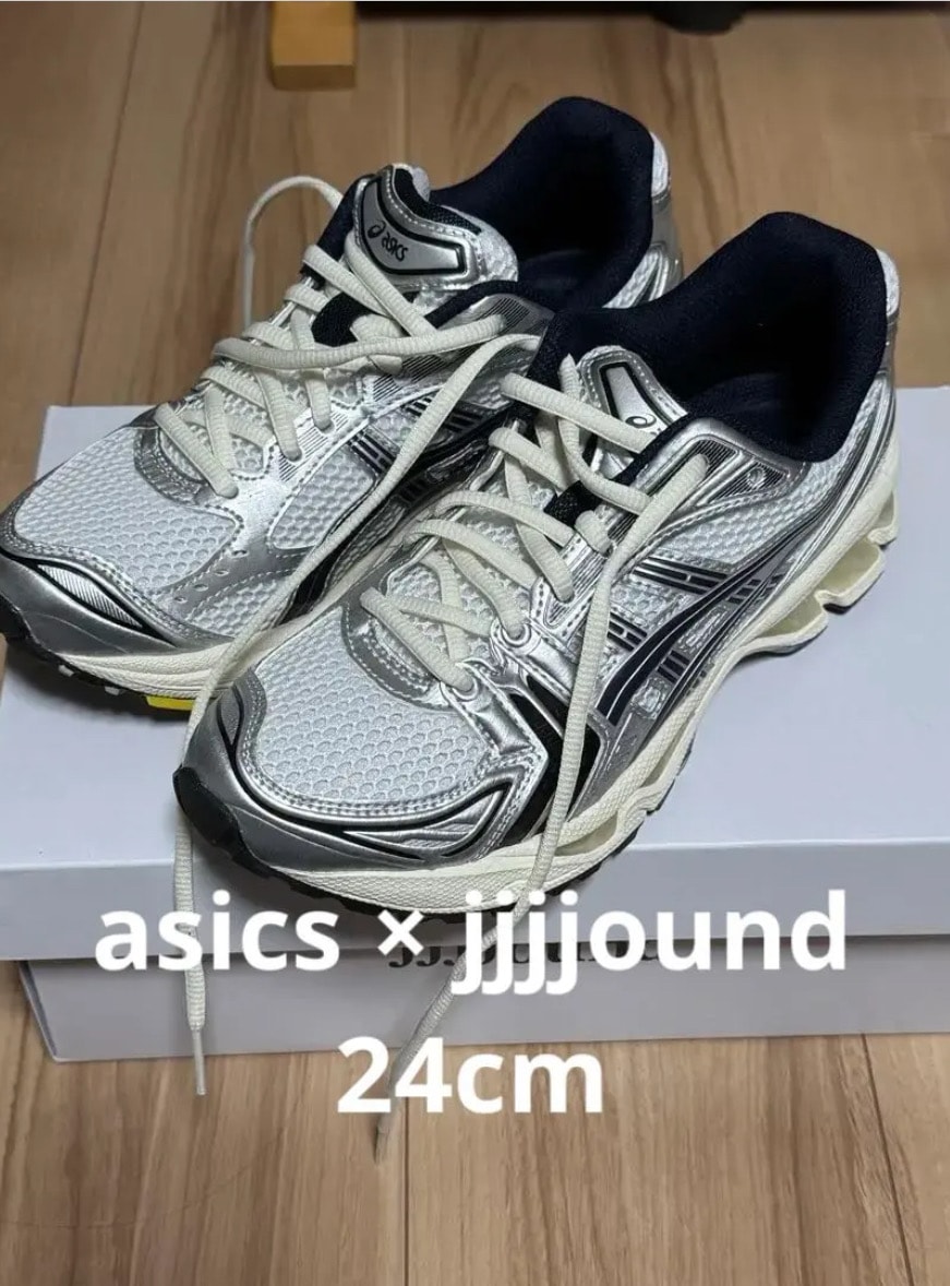 ジョウンド × アシックス ゲルカヤノ14 "ホワイト/ミッドナイト"