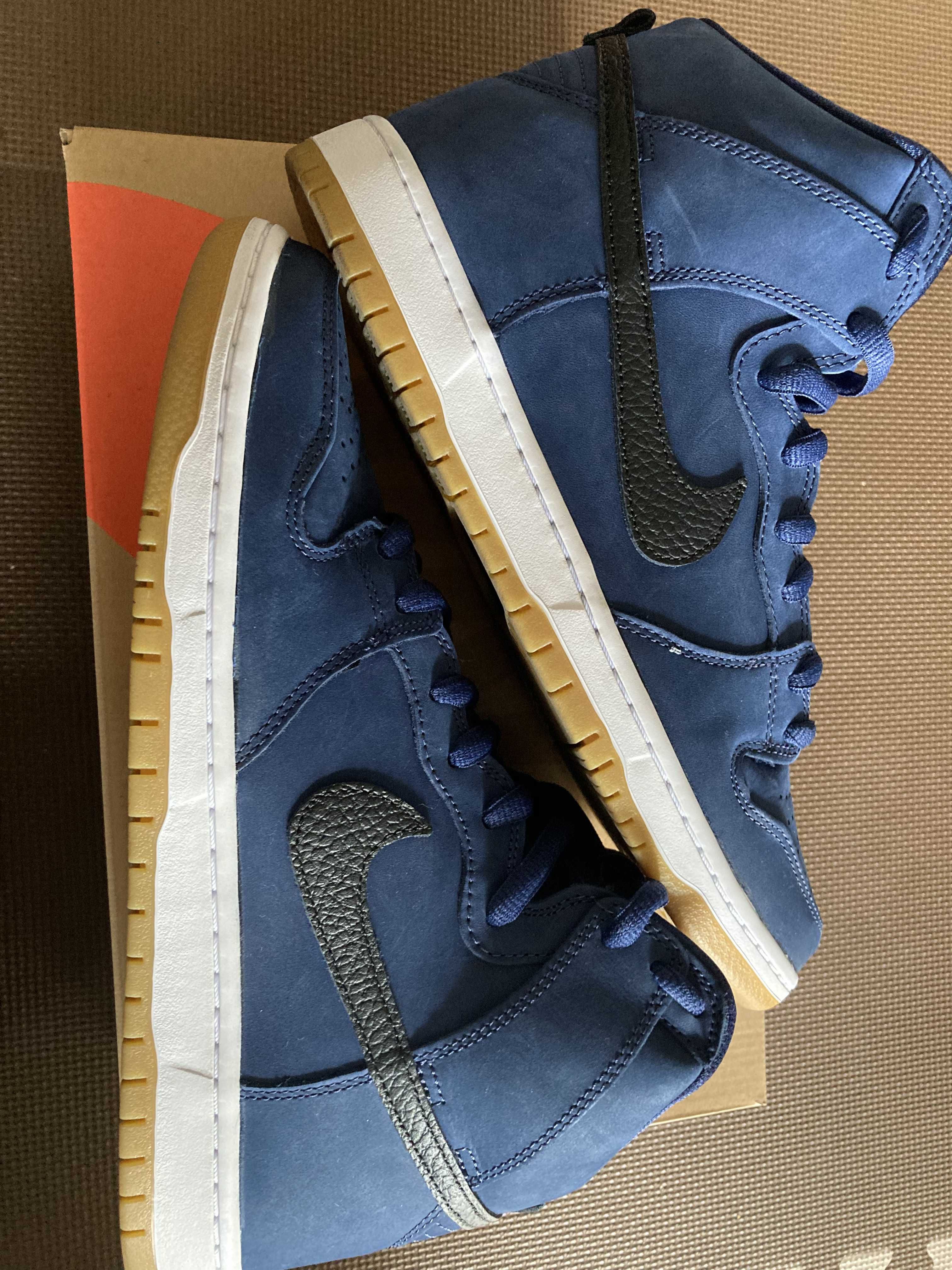 Nike SB Dunk High Orange Label "Obsidian/Black Light Gum Brown"