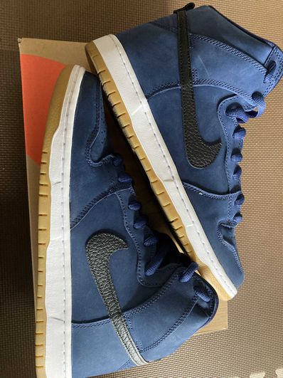 Nike SB Dunk High Orange Label "Obsidian/Black Light Gum Brown"