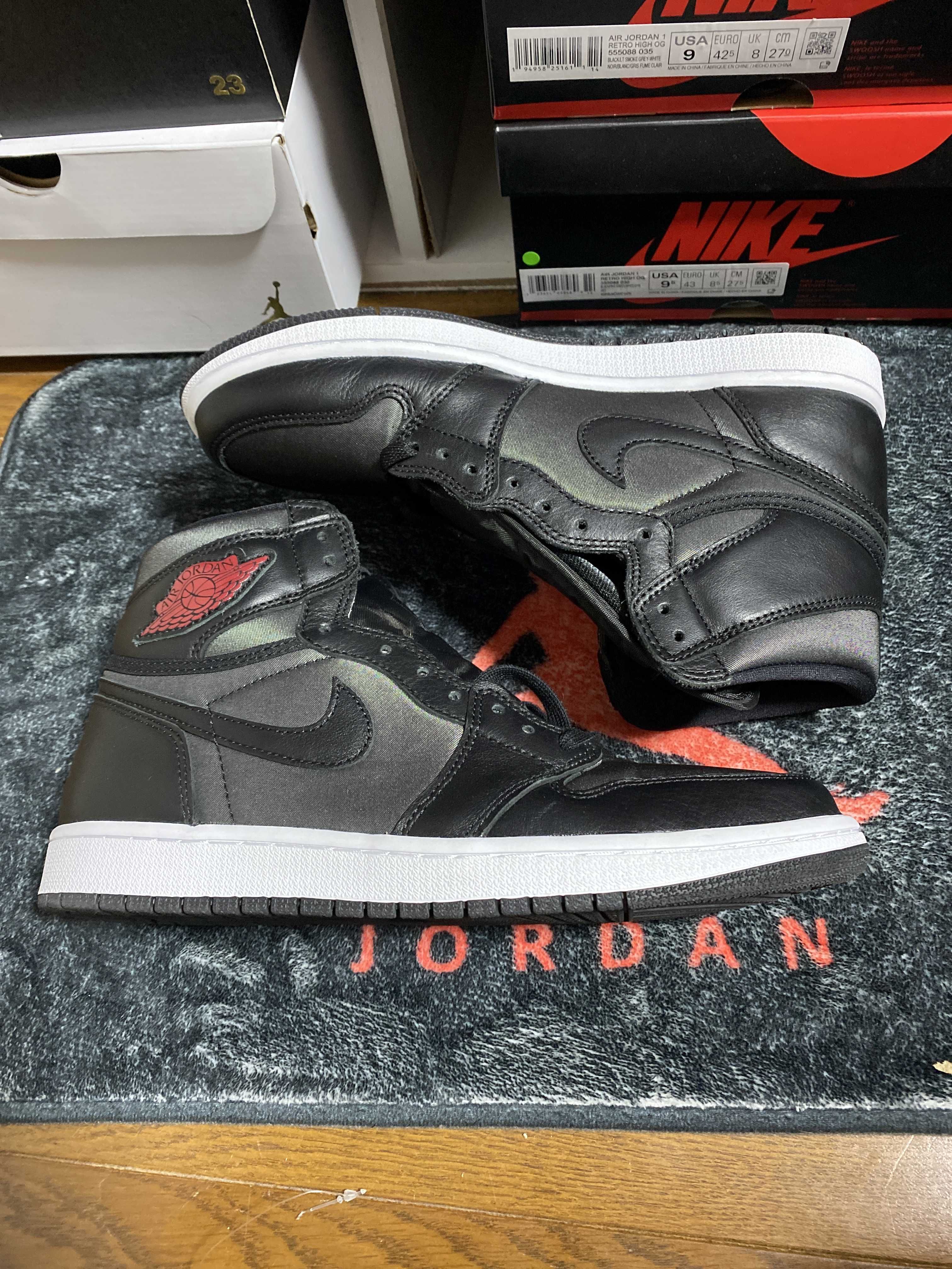 Nike Air Jordan 1 Retro High OG "Black/Metallic Silver/Gym Red"  