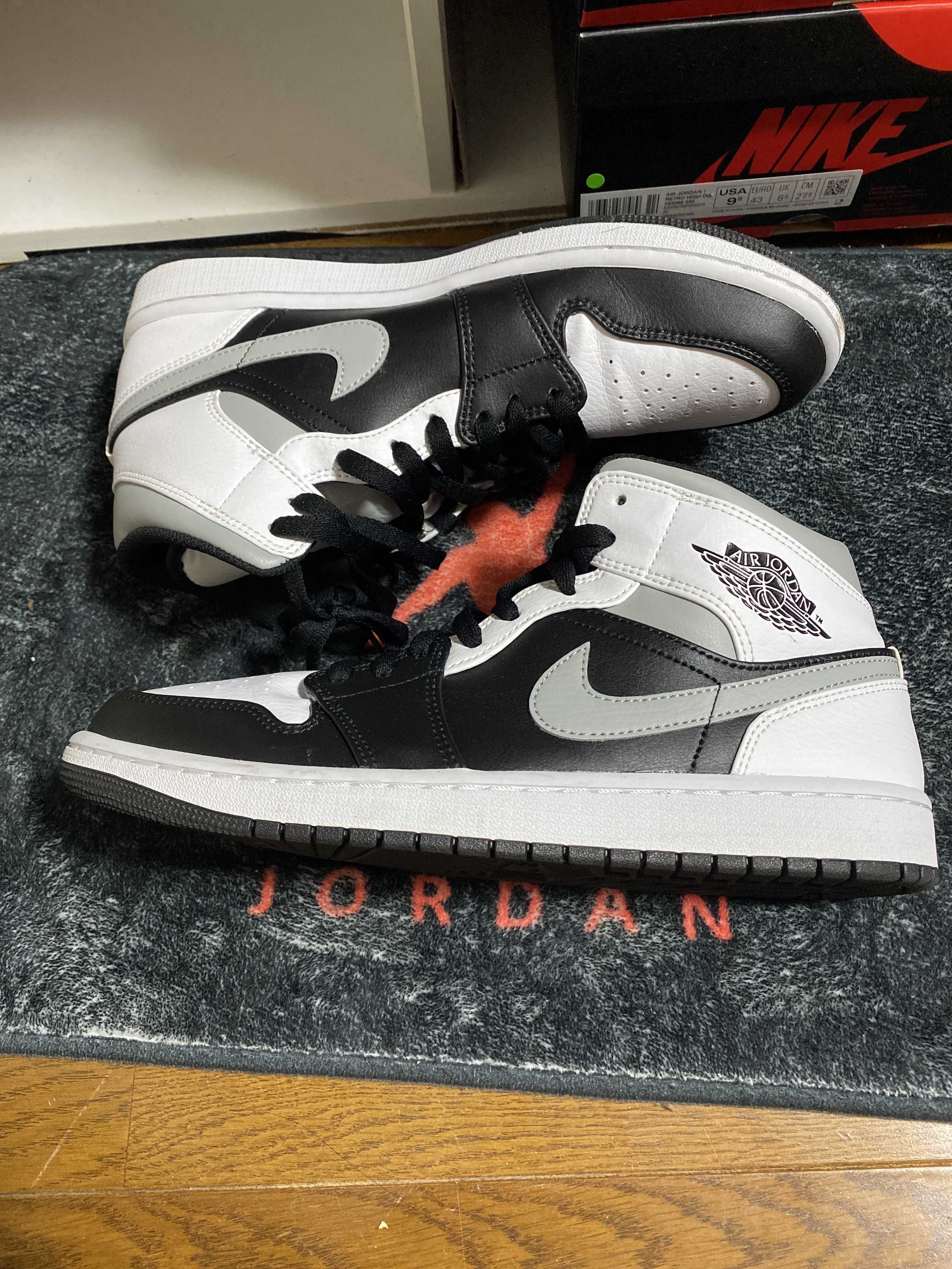 NIKE AIR JORDAN 1 MID "WHITE SHADOW"