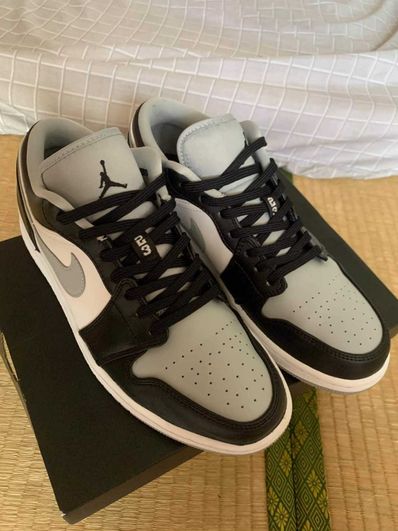NIKE AIR JORDAN 1 LOW "BLACK/LIGHT SMOKE GREY"