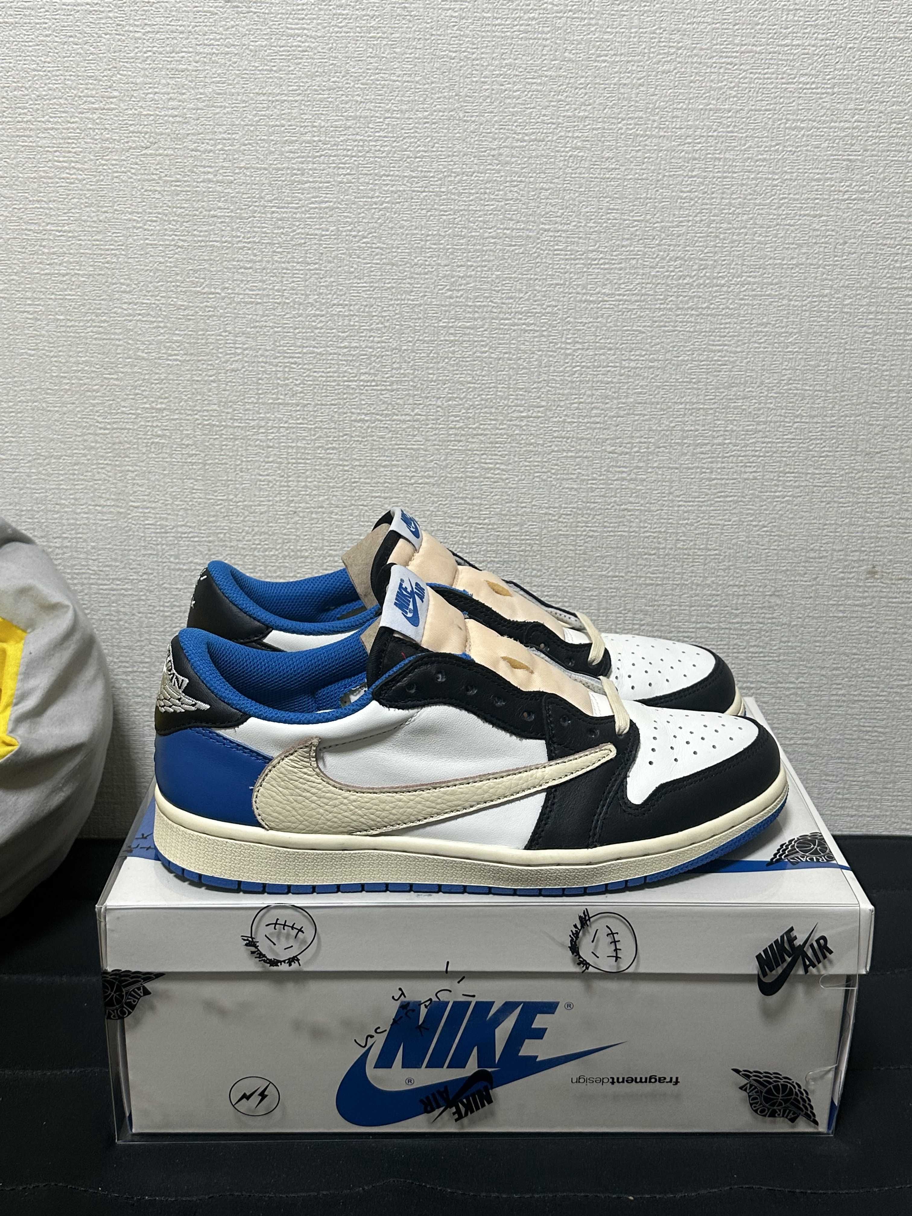 Travis Scott × fragment design × Nike Air Jordan 1 Low OG SP "Military Blue"