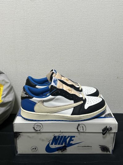 Travis Scott × fragment design × Nike Air Jordan 1 Low OG SP "Military Blue"
