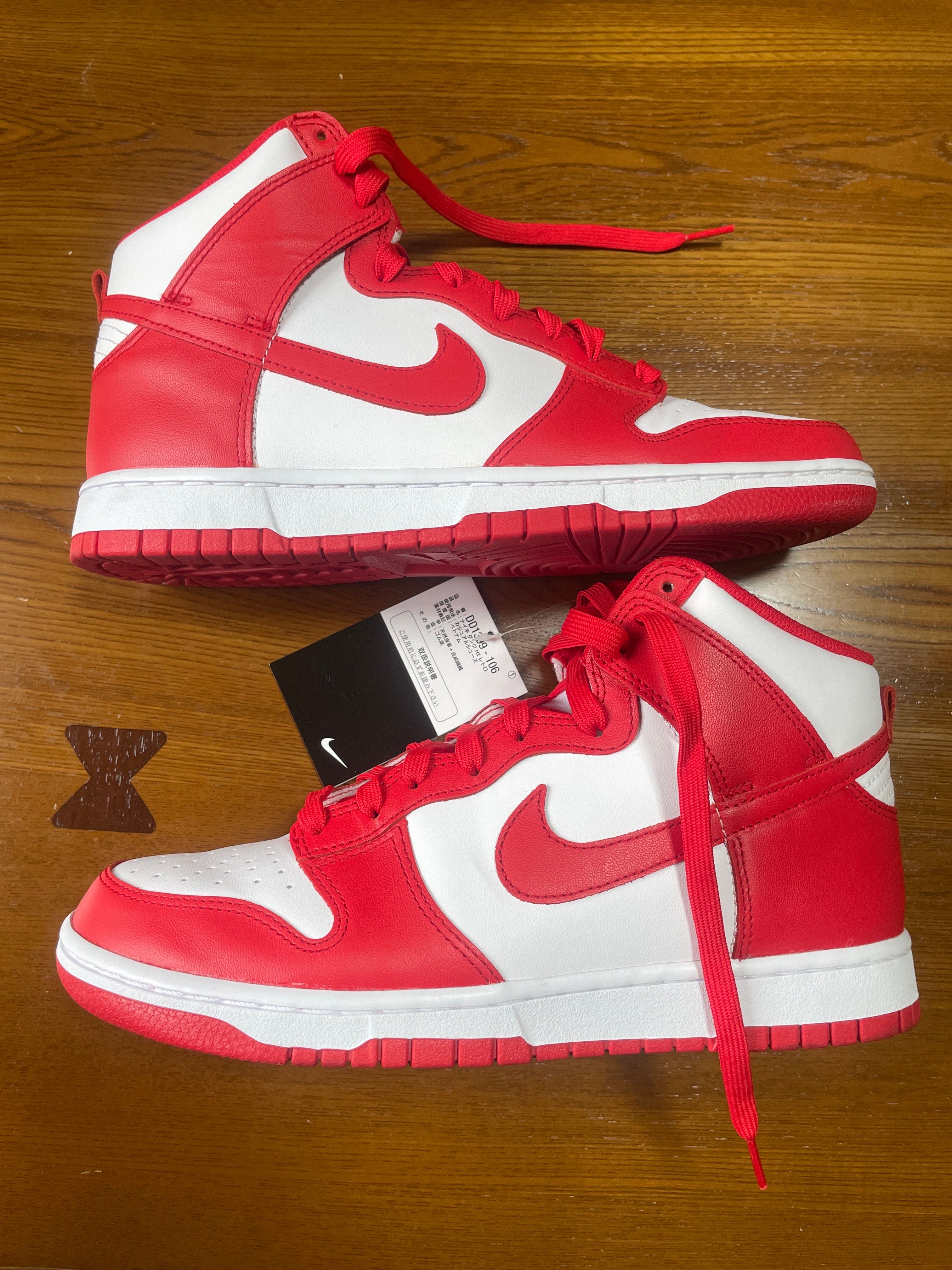 Nike Dunk High "Championship White and Red"