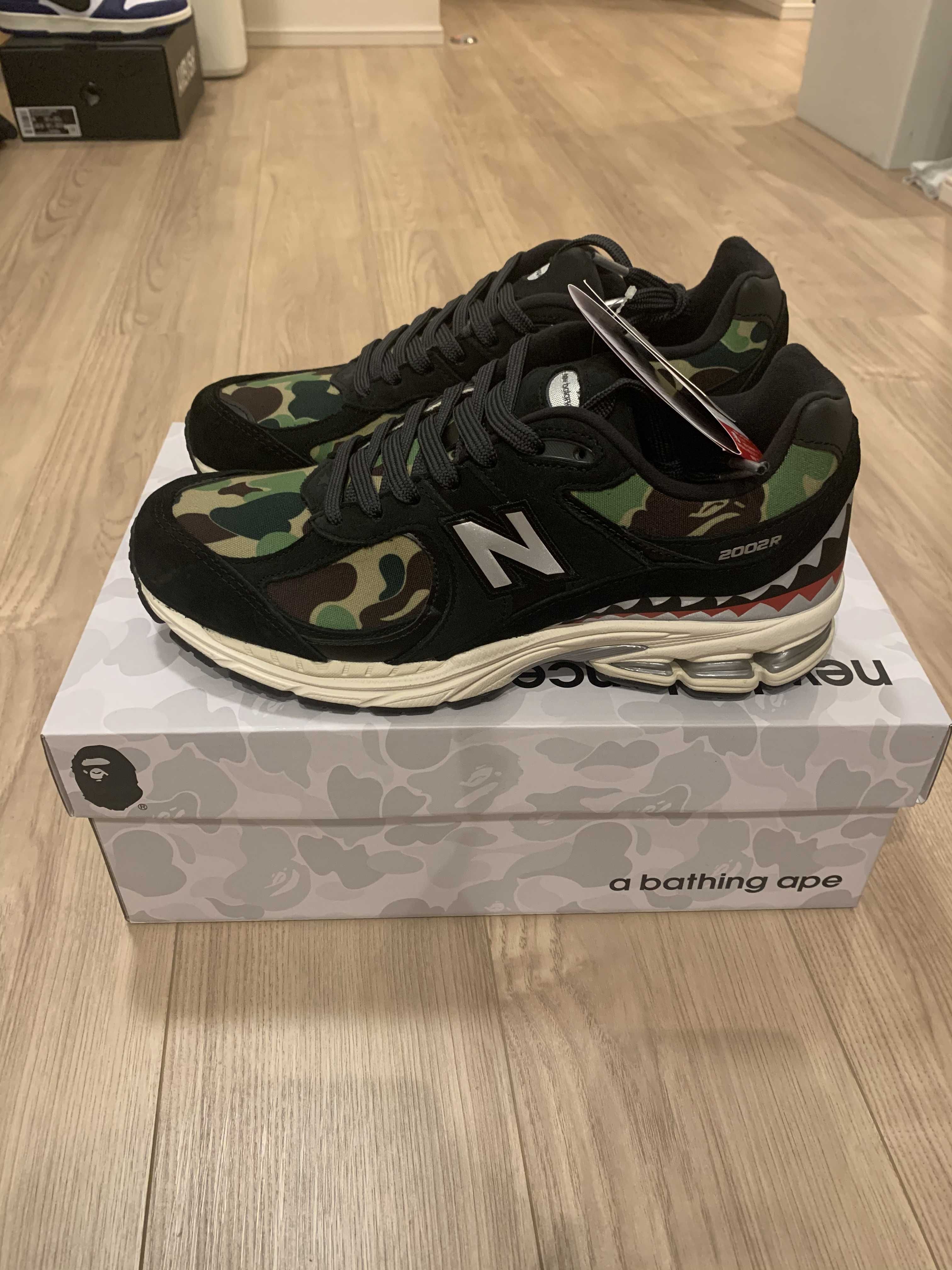 A BATHING APE × New Balance 2002R "Black"