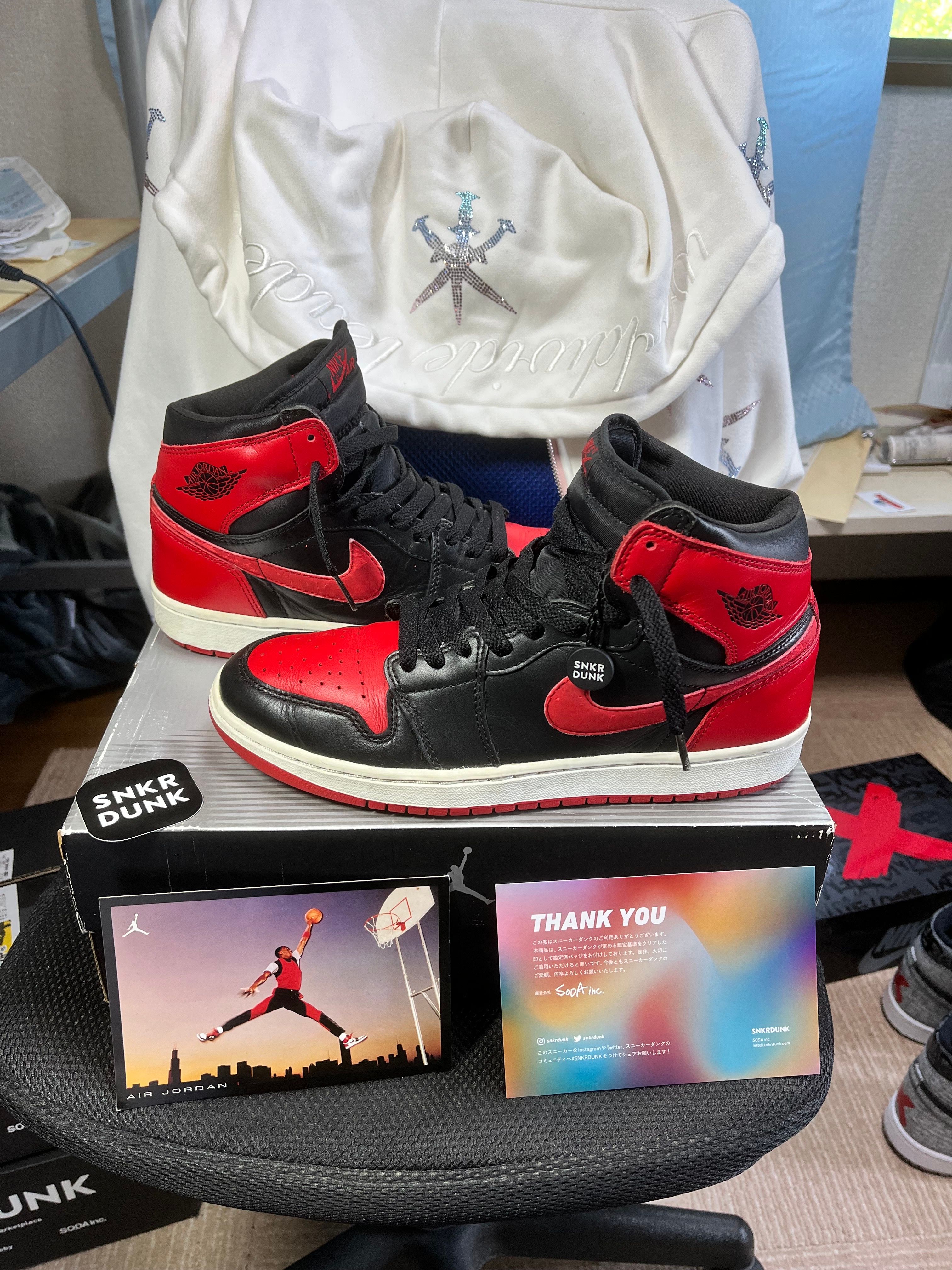 Nike Air Jordan 1 Retro High "Black Varsity Red/Bred"(2001)