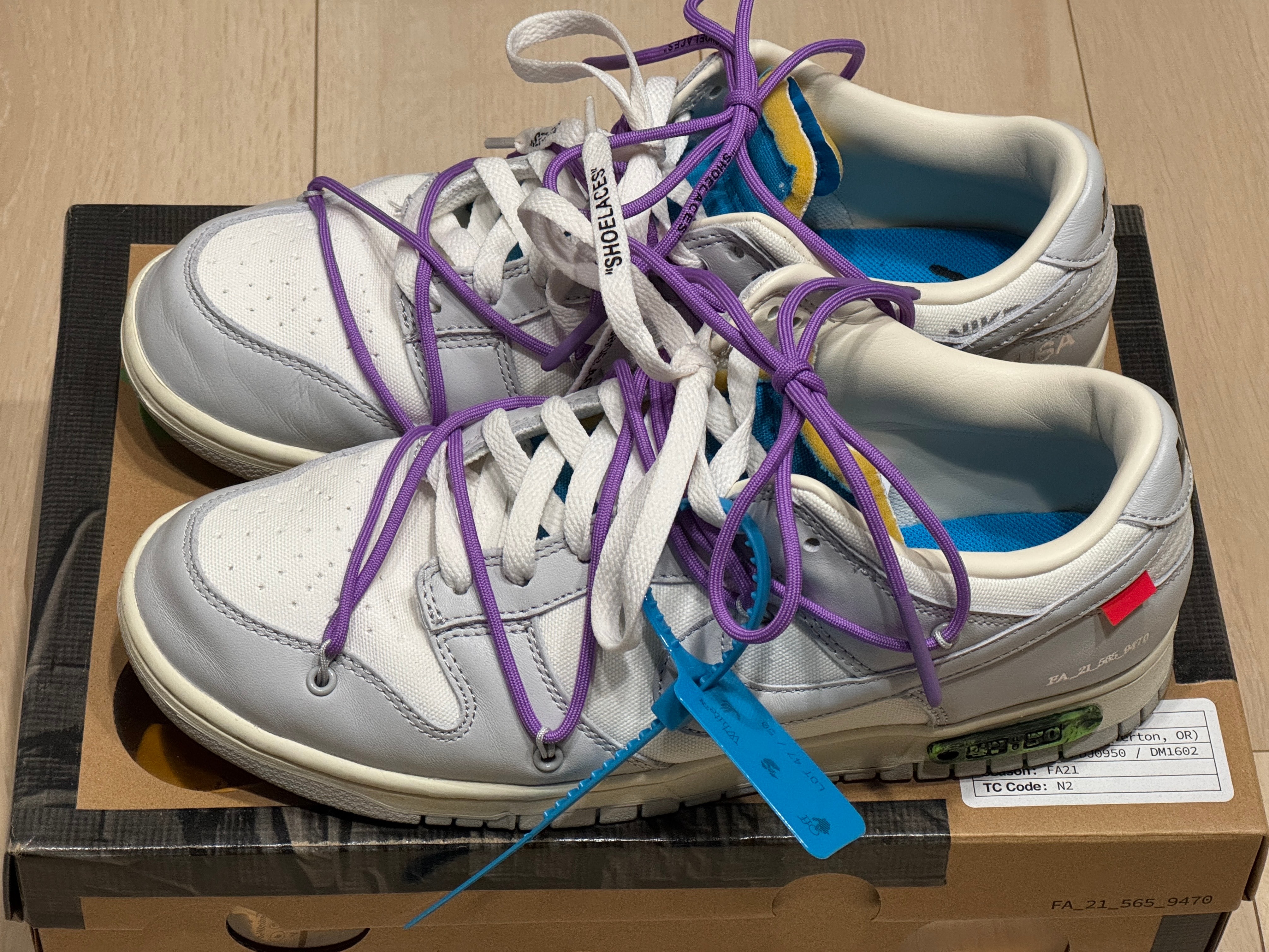 Off-White × Nike Dunk Low "Sail/Neutral Gray"