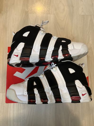NIKE AIR MORE UPTEMPO "WHITE/BLACK/UNIVERSITY RED"(2020)