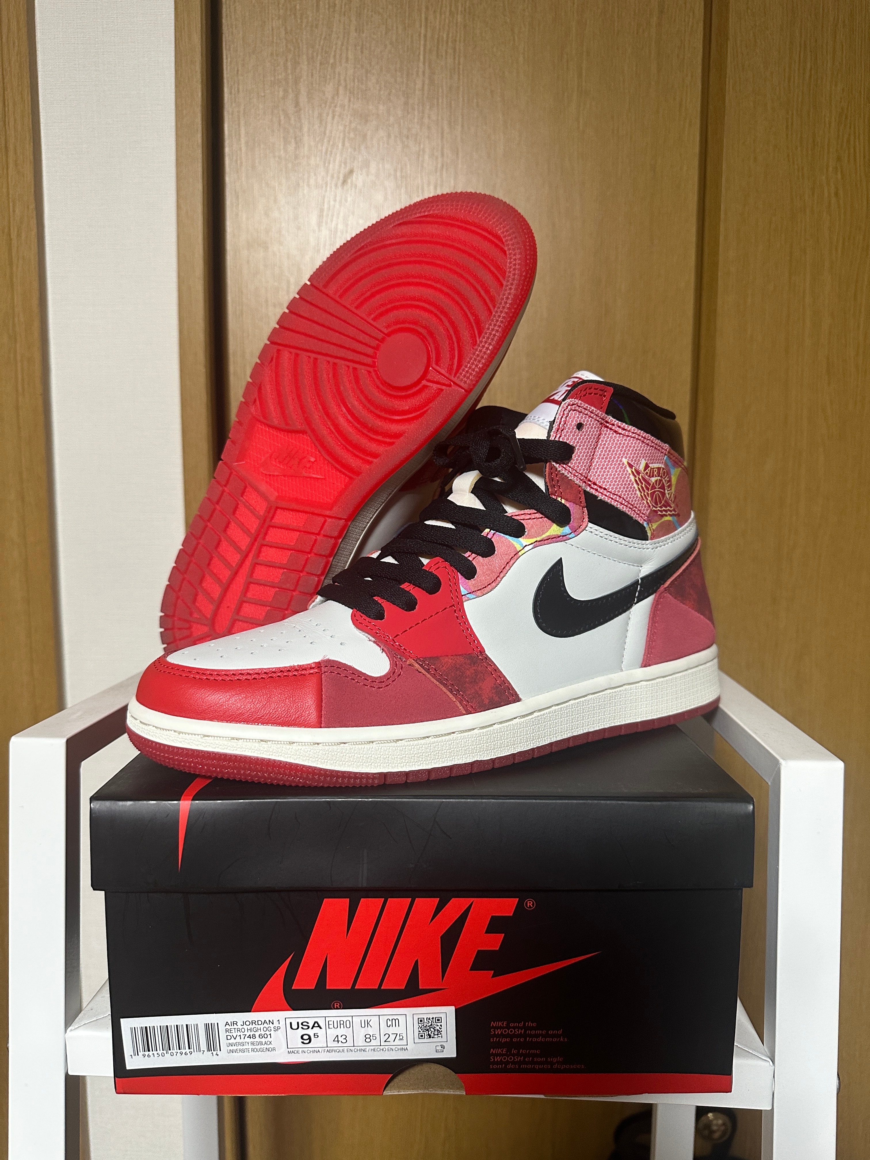 Spider-Man × Nike Air Jordan 1 Retro High OG SP "Spider-Man: Across the Spider-Verse/University Red"