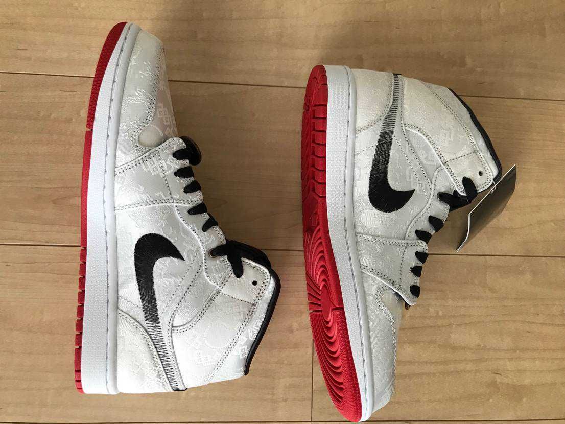 CLOT × Nike Air Jordan 1 Mid SE Fearless "White/Black/Red"