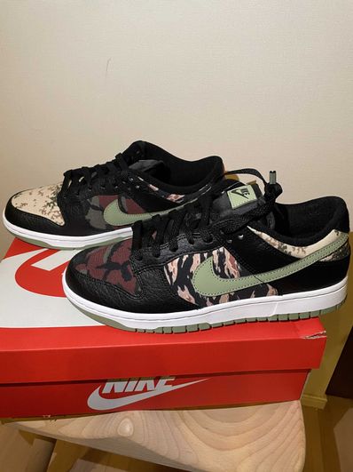 NIKE DUNK LOW SE "BLACK MULTI CAMO"