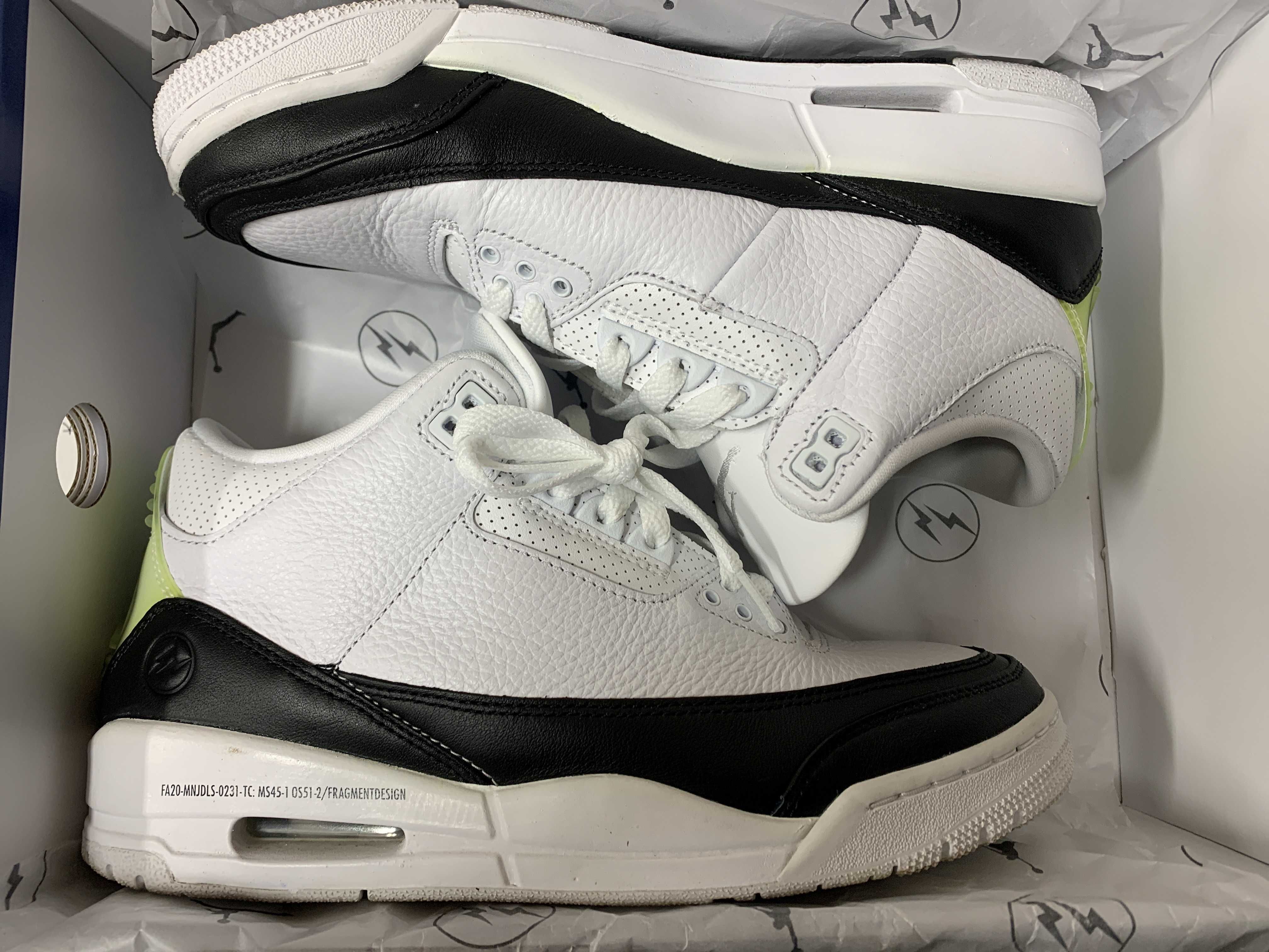 Fragment × Nike Air Jordan 3 "White/Black"