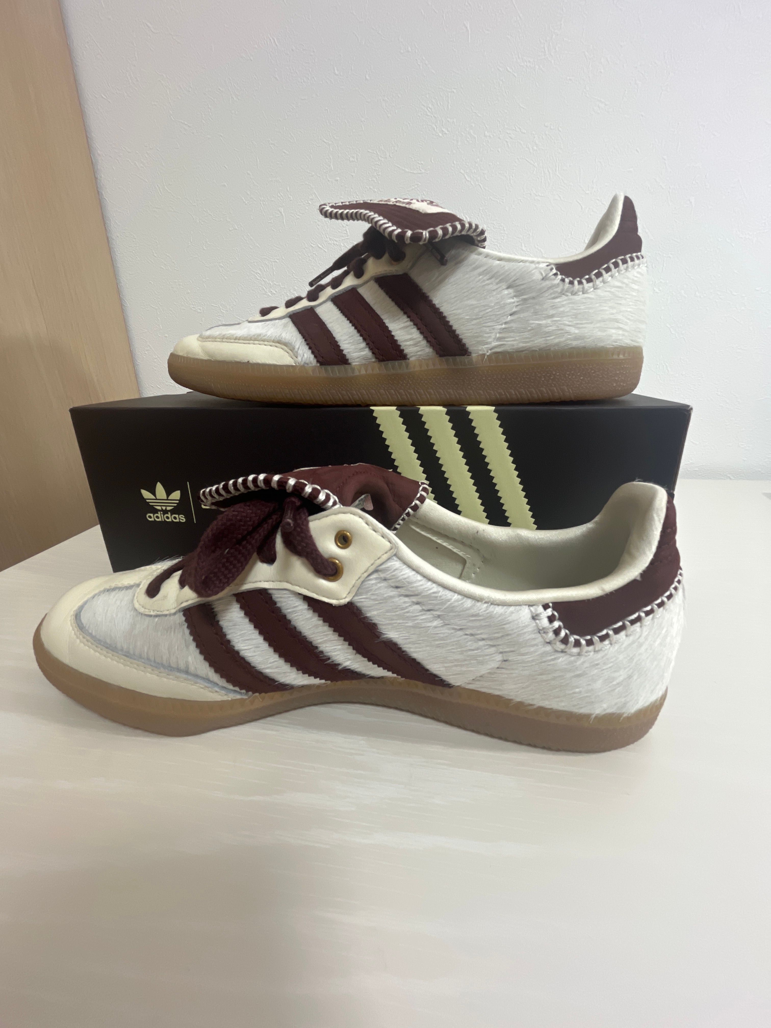 Wales Bonner × adidas Samba Pony Tonal Low "Cream White/Mystery Brown"
