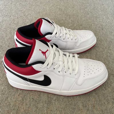 NIKE AIR JORDAN 1 LOW "WHITE/UNIVERSITY RED/BLACK"