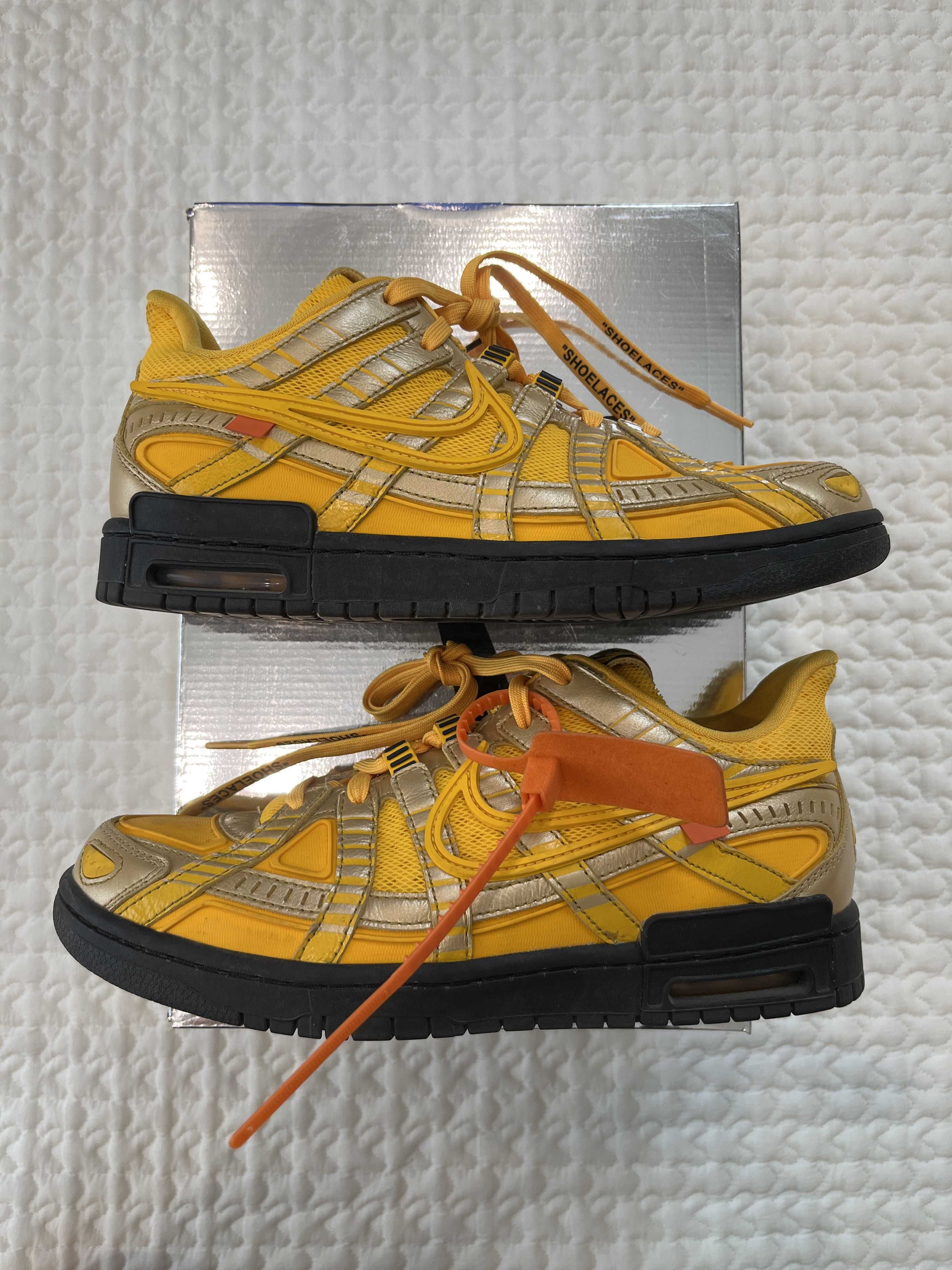 Off-White × Nike Air Rubber Dunk "University Gold"