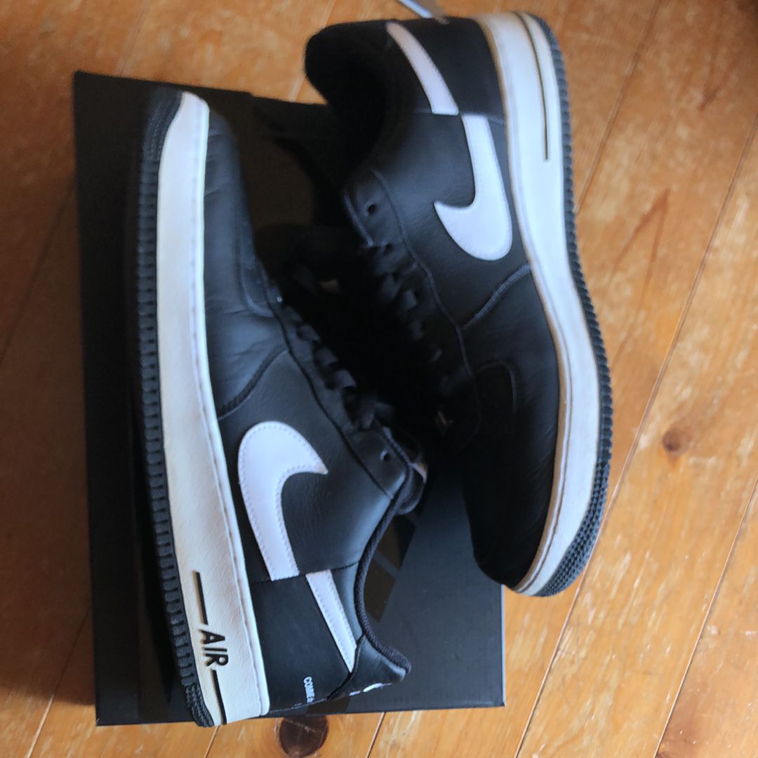 Supreme × COMME des GARCONS SHIRT × Nike Air Force 1 Low "Black/White" (2018)