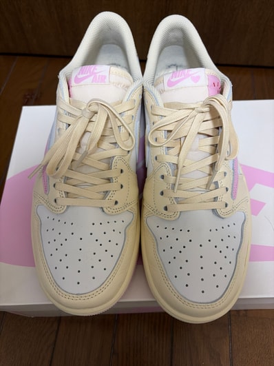 Travis Scott × Nike Air Jordan 1 Retro Low OG "Muslin/Shy Pink"