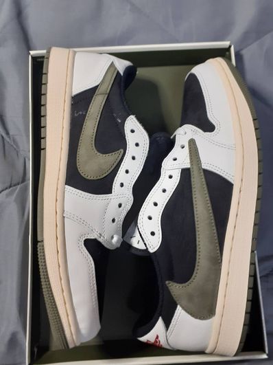 Travis Scott × Nike Women's Air Jordan 1 Low OG "Medium Olive"