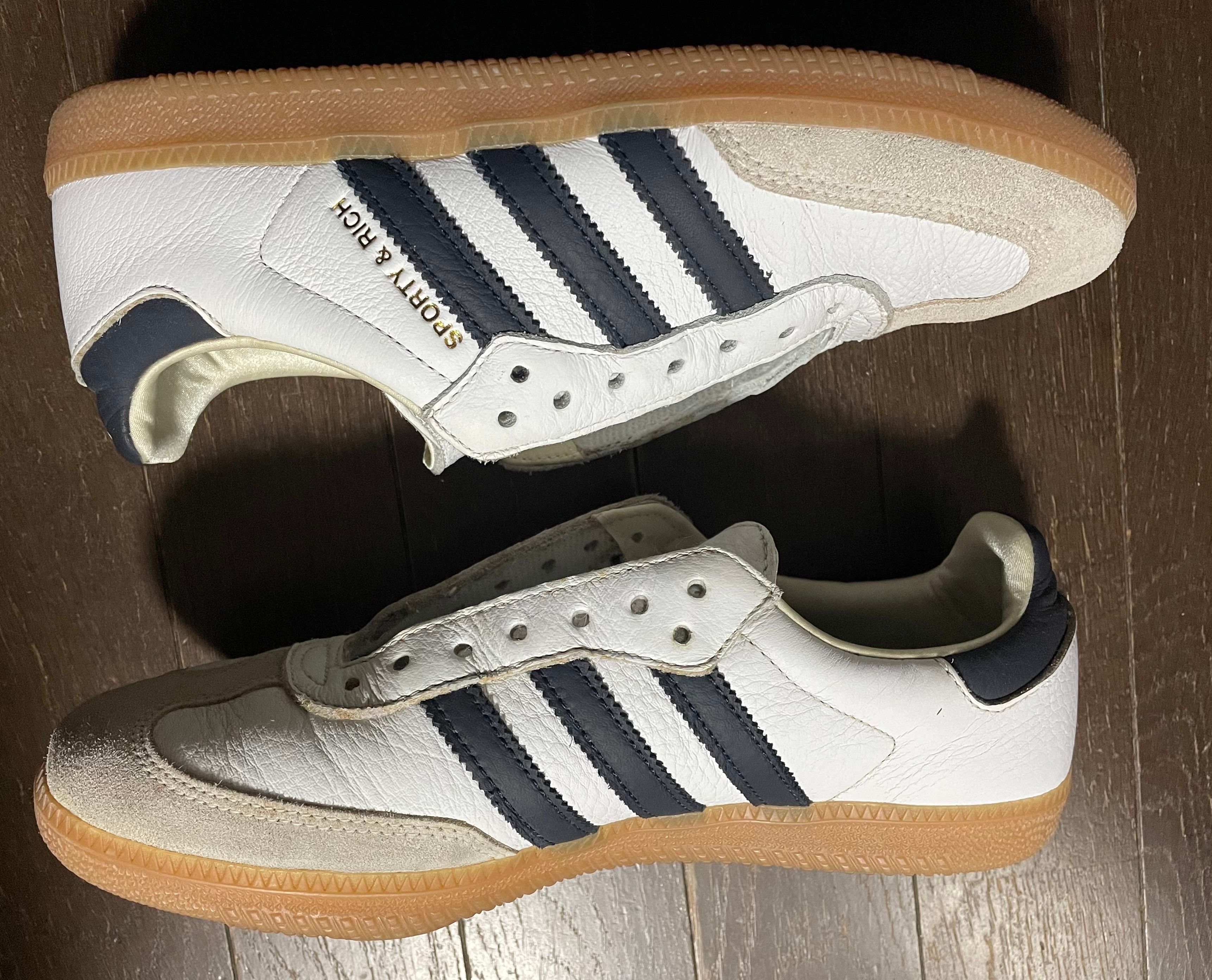Sporty & Rich × adidas Samba OG "Footwear White"