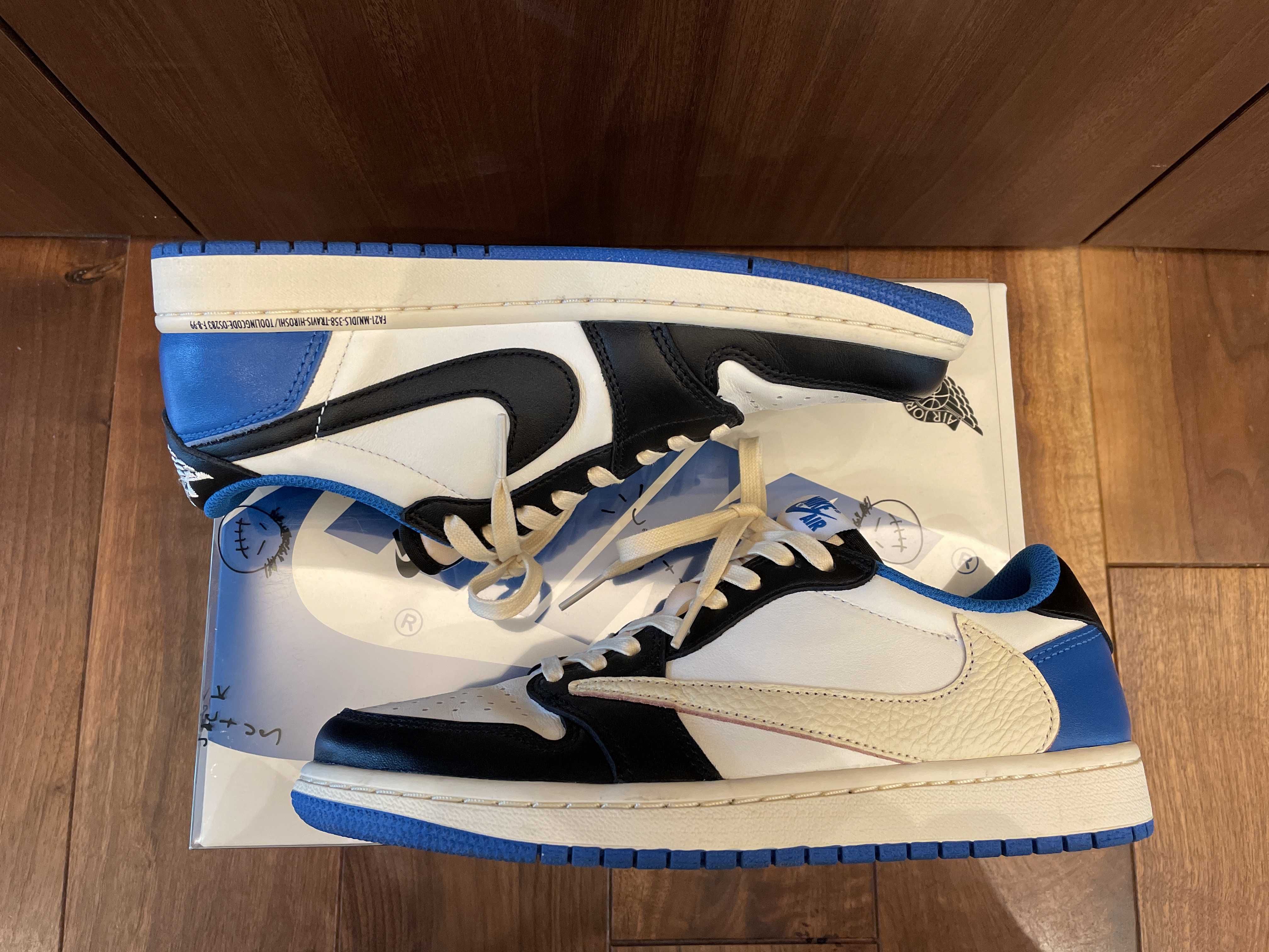 Travis Scott × fragment design × Nike Air Jordan 1 Low OG SP "Military Blue"