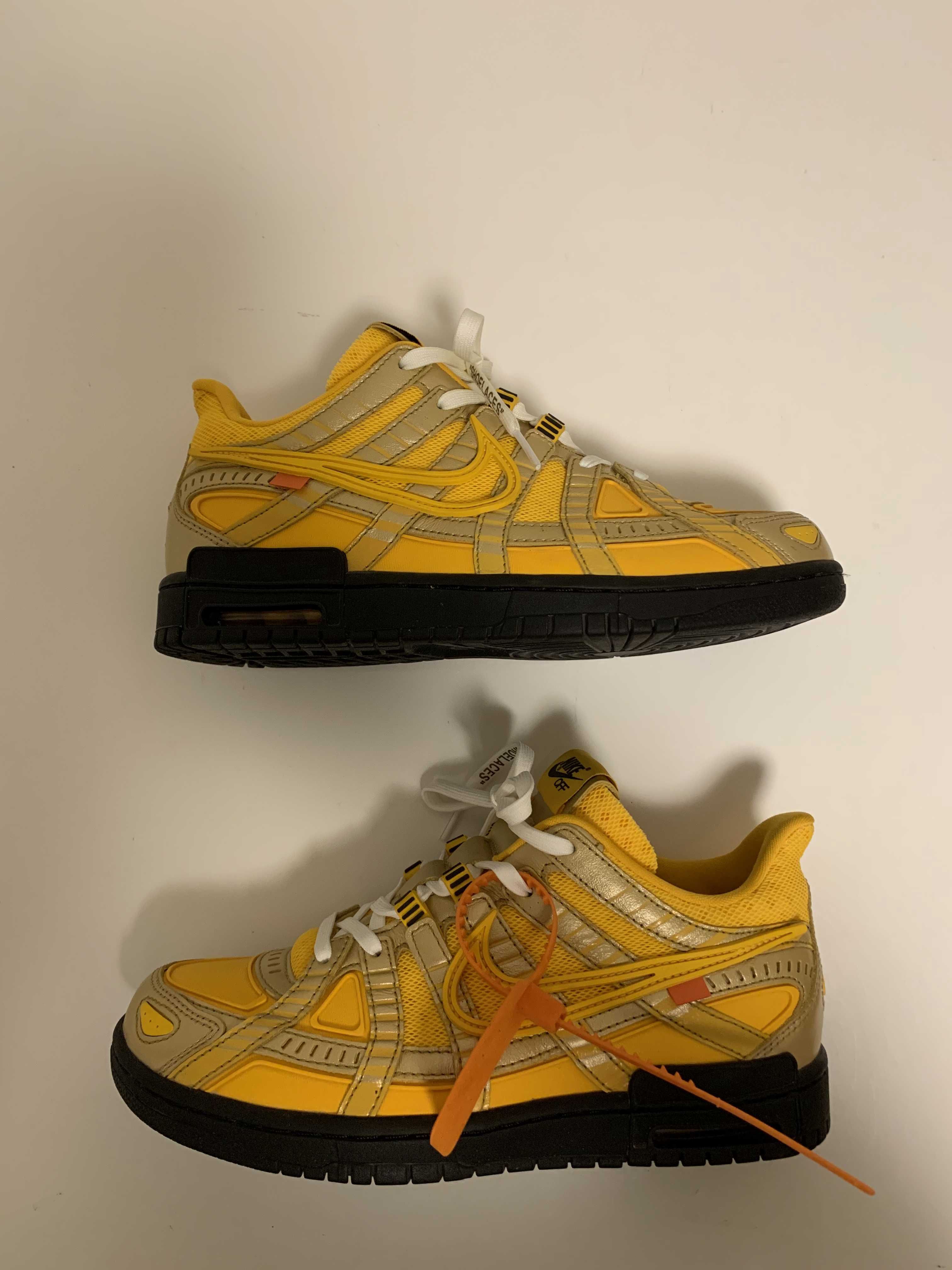 Off-White × Nike Air Rubber Dunk "University Gold"