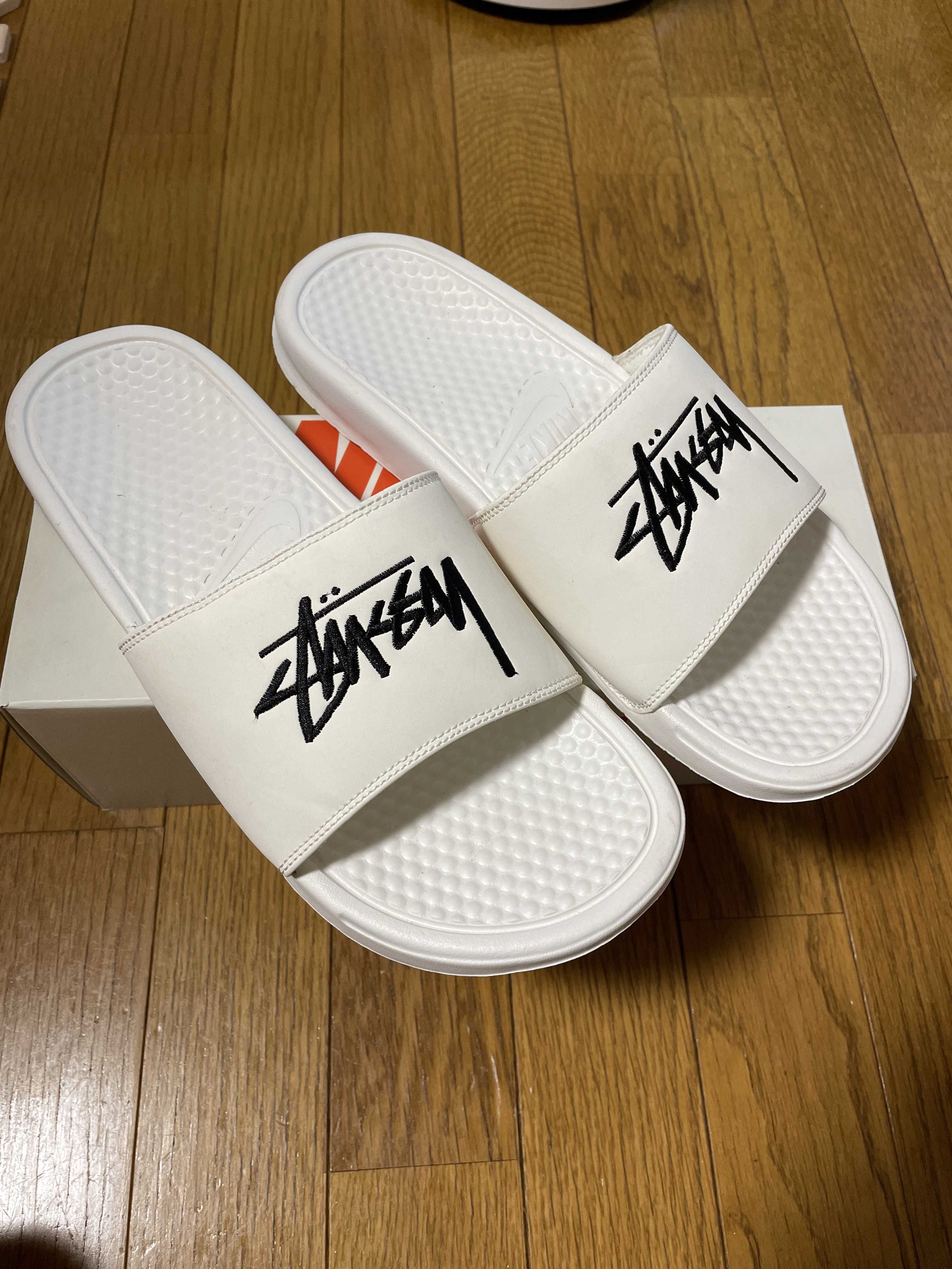 Stussy × Nike Benassi Slide Sandal "Sail"