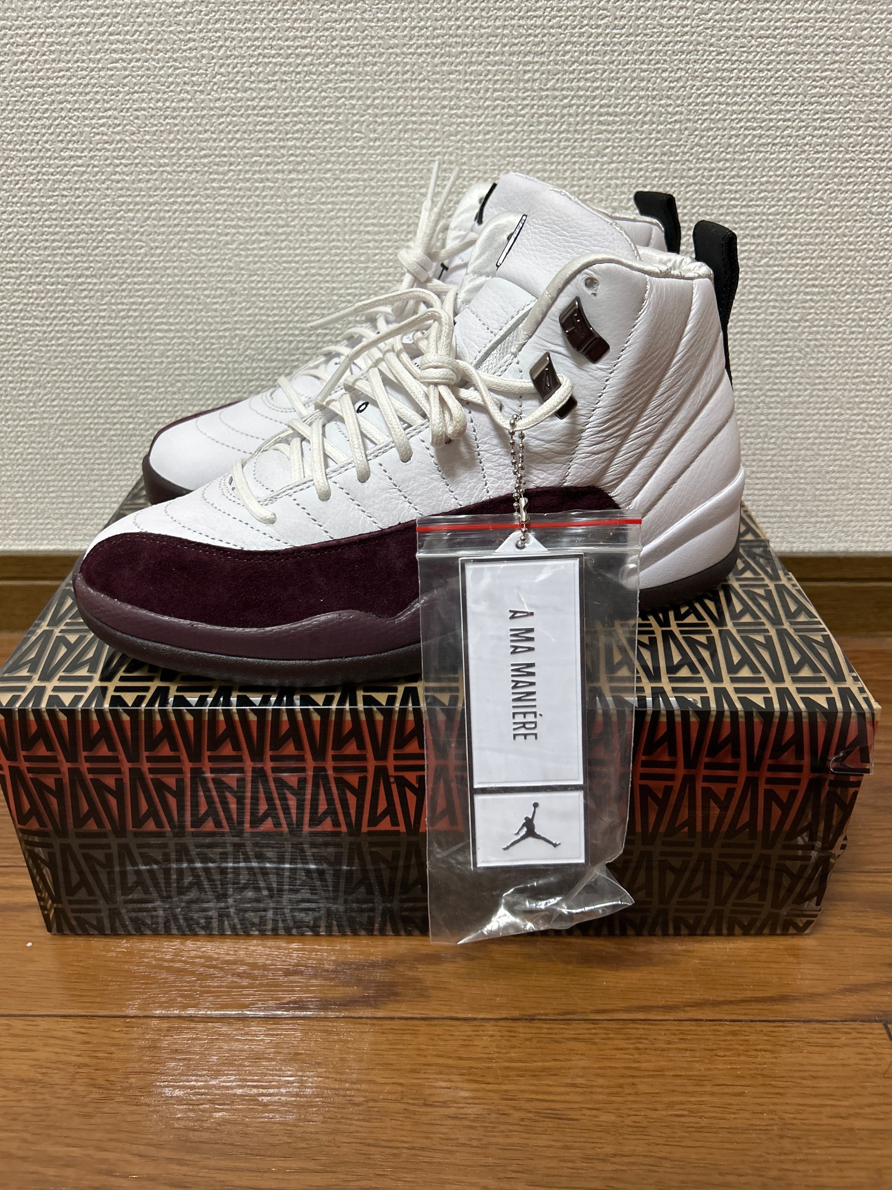 A Ma Maniere × Nike Women's Air Jordan 12 "White and Burgundy Crush"