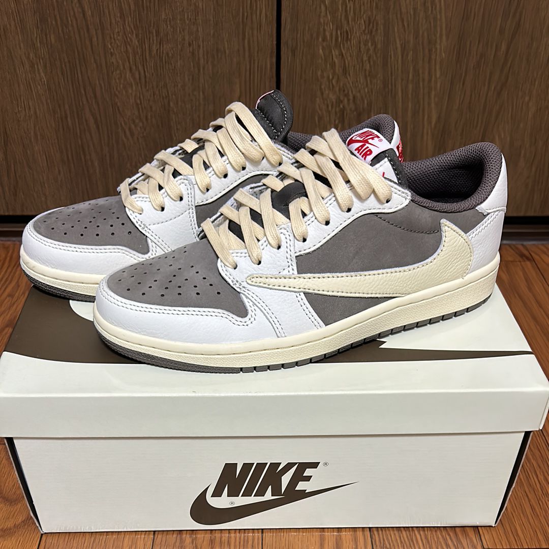Travis Scott × Nike Air Jordan 1 Low OG SP "Reverse Mocha/Sail and Ridgerock"
