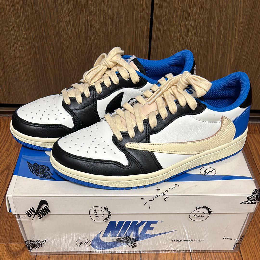 Travis Scott × fragment design × Nike Air Jordan 1 Low OG SP "Military Blue"