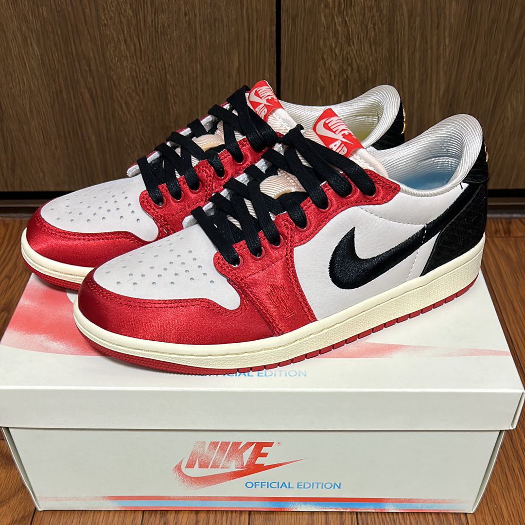 Trophy Room × Nike Air Jordan 1 Low OG "Sail and Varsity Red"