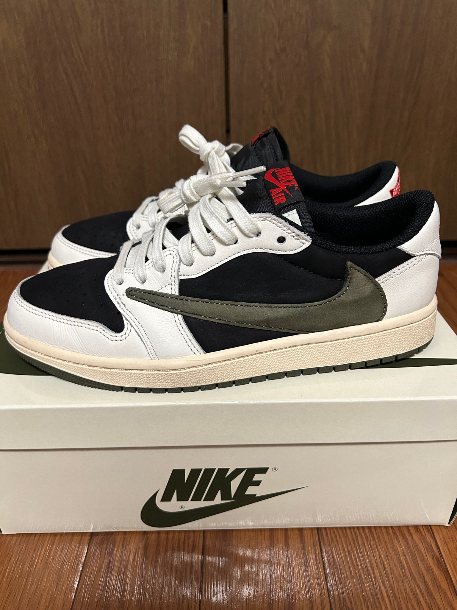 Travis Scott × Nike Women's Air Jordan 1 Low OG "Medium Olive"